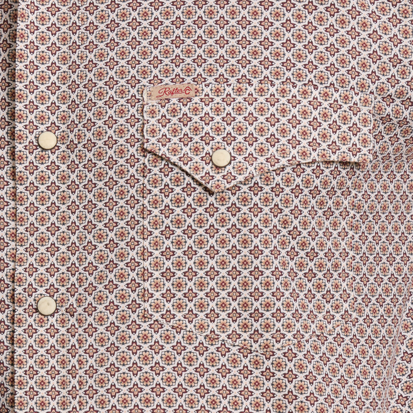 Rafter C Men's ProFlex45 Brown Sugar Geo Print Western Shirt - Image 1