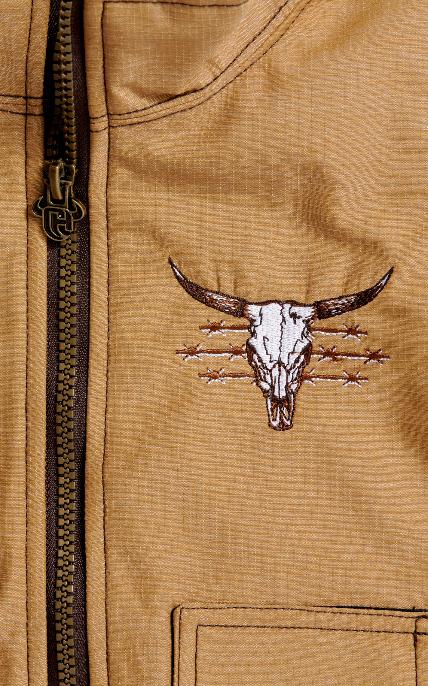 Cowboy Hardware Boy's Buckskin Logo Tech Vest - Image 1