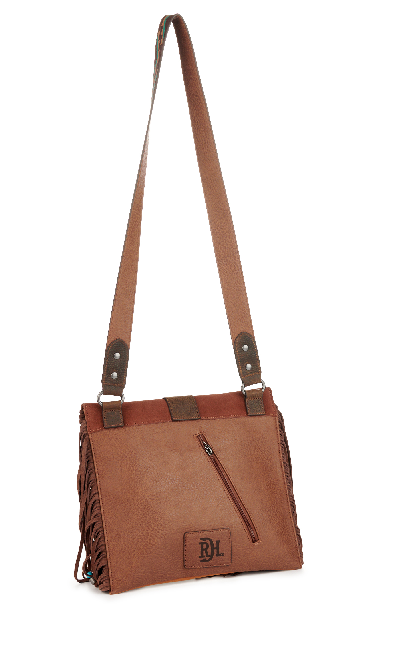 Red Dirt Hat Co. Cinnamon & Honey Suede Fringed Side Crossbody Bag - Image 1