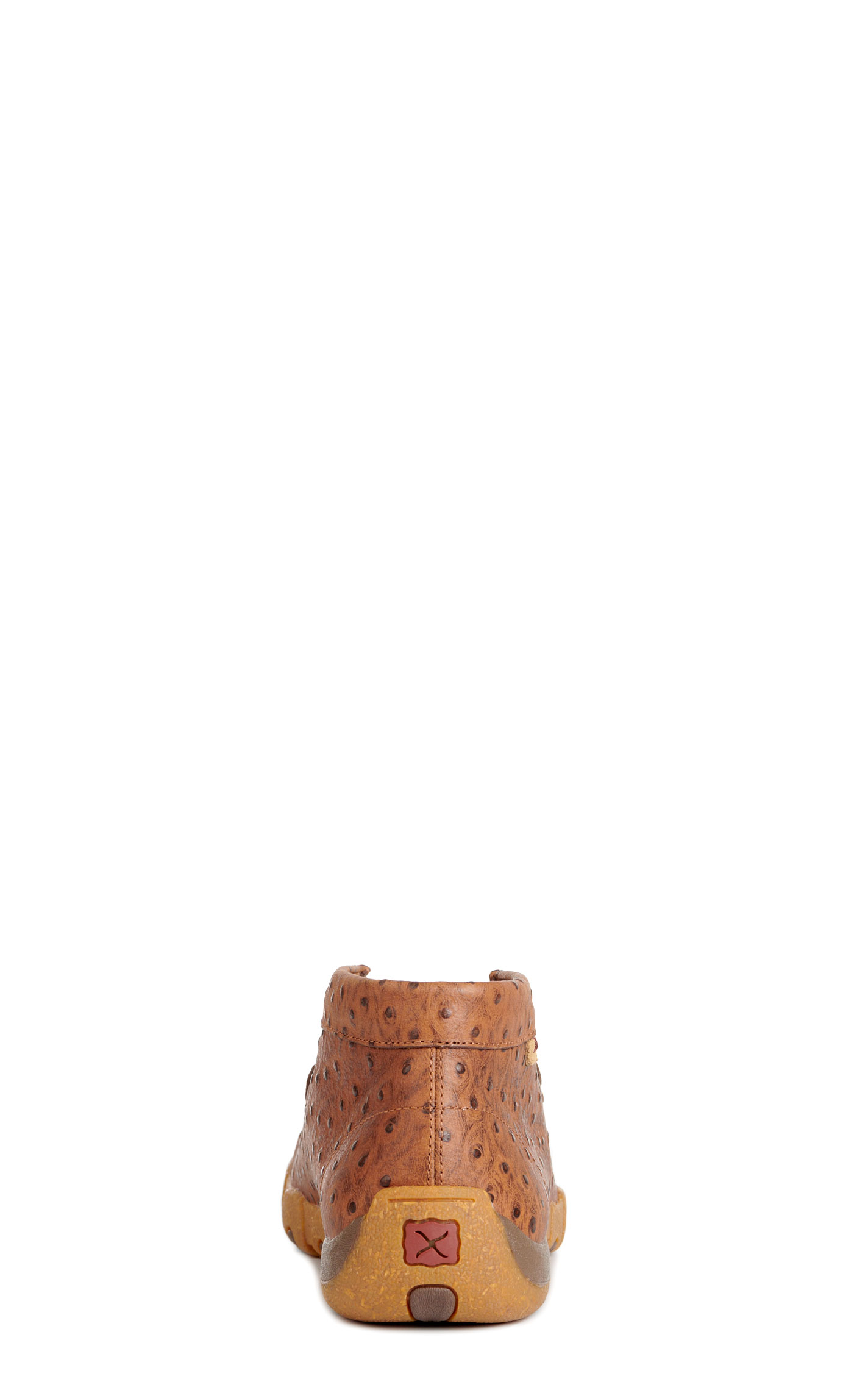 Twisted X Men's Cognac Ostrich Print Driving Moccasin Casual Shoes - Image 1