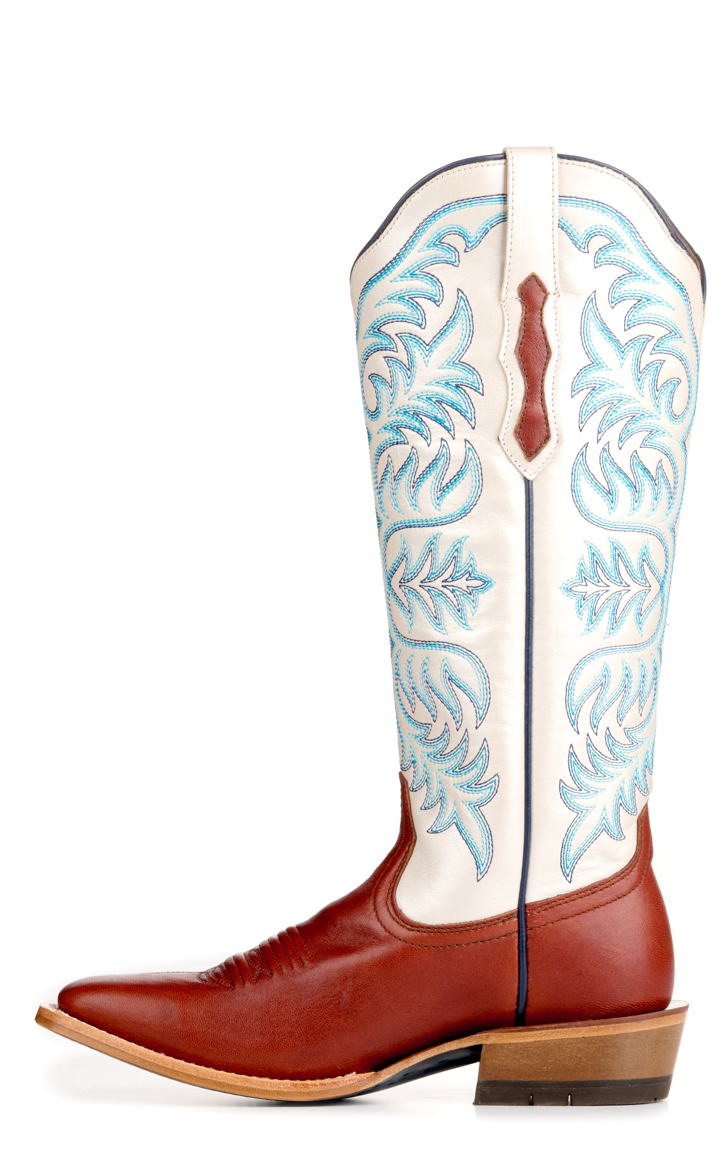 Ariat Women's Cognac & White Futurity Blanche TekStep French Toe Tall Cowgirl Boots - Image 1