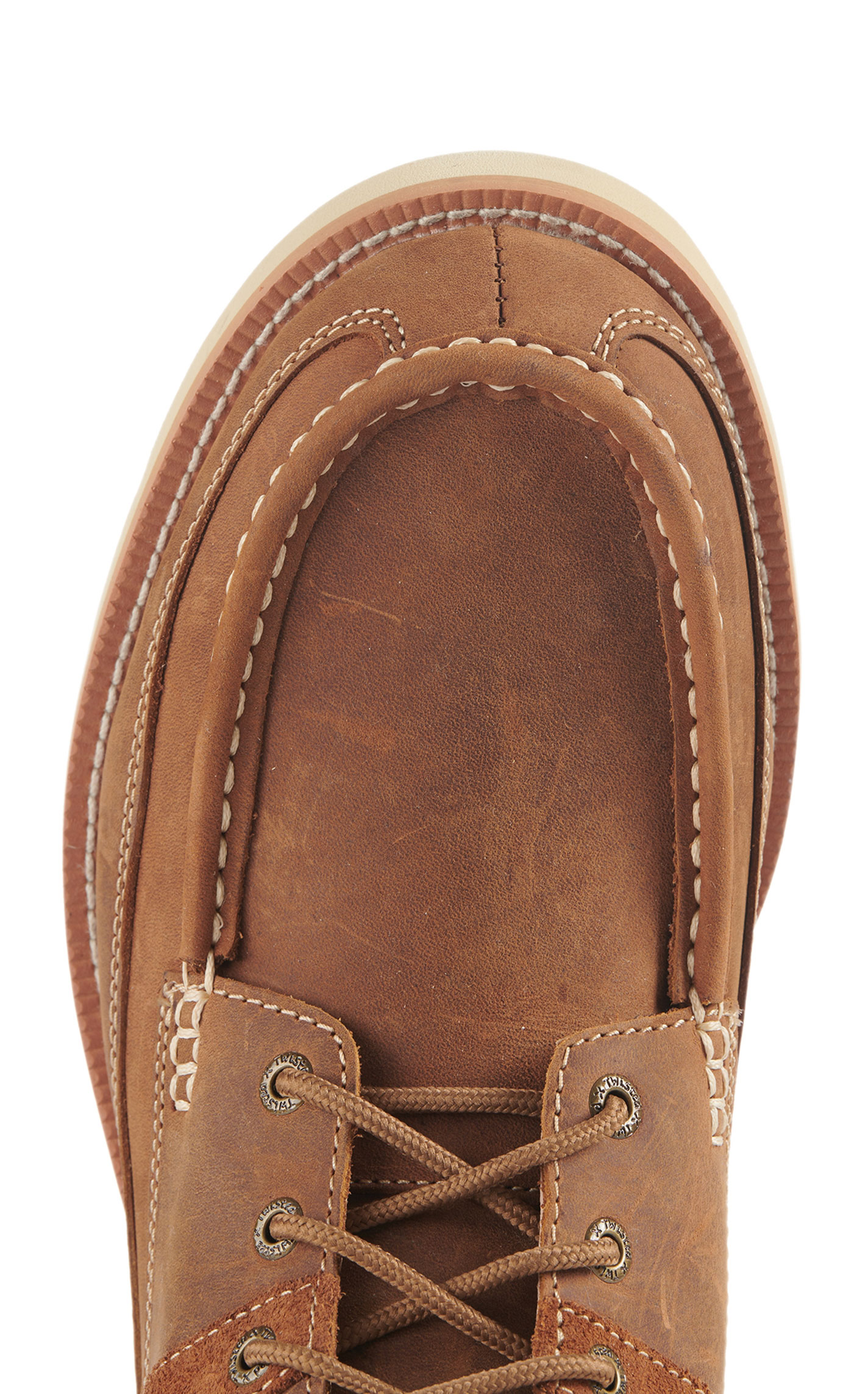 Twisted X Men's Oiled Saddle Crepe Wedge Lacer Casual Shoes - Image 1