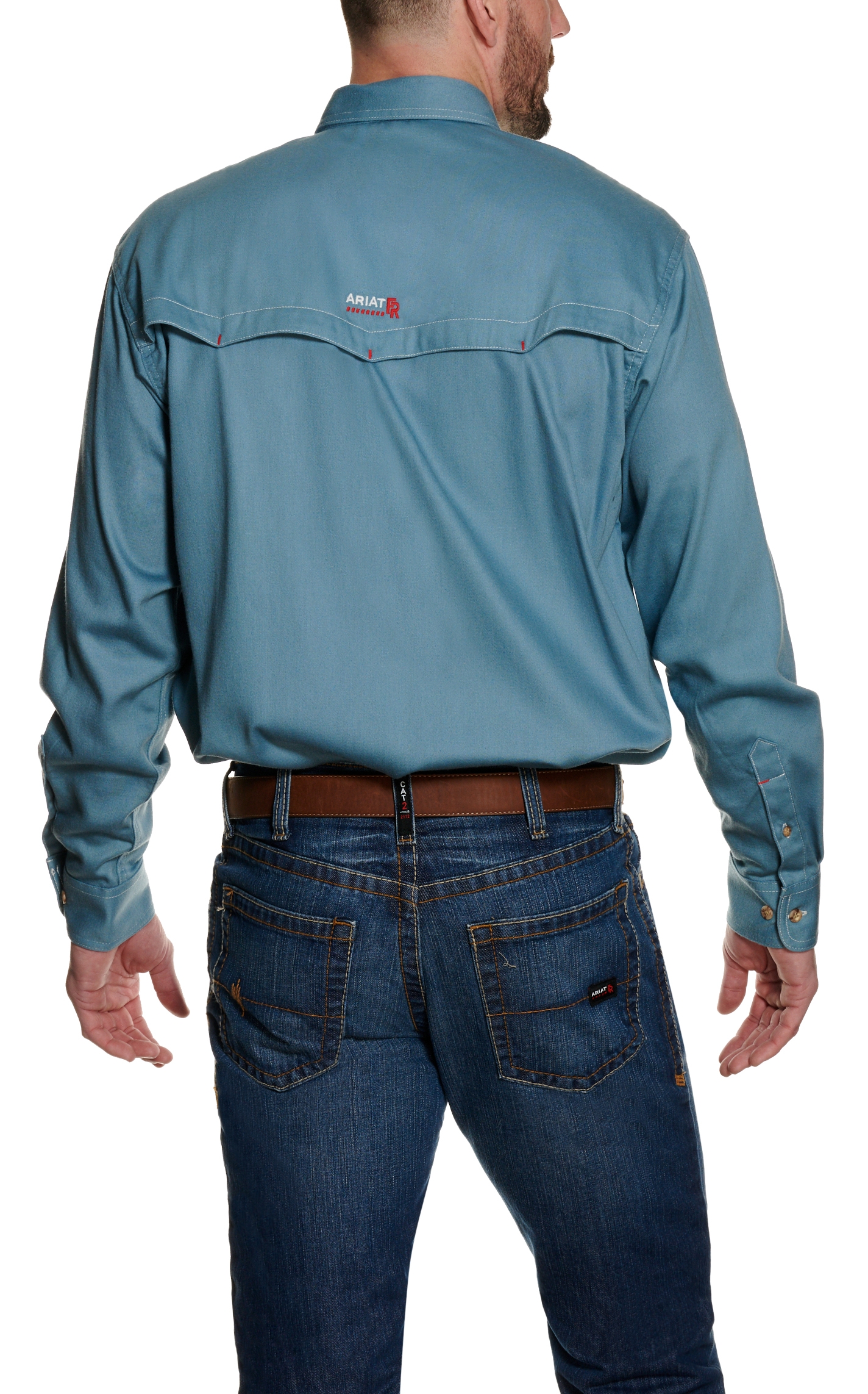 Ariat Men's Blue Long Sleeve FR Work Shirt - Image 1