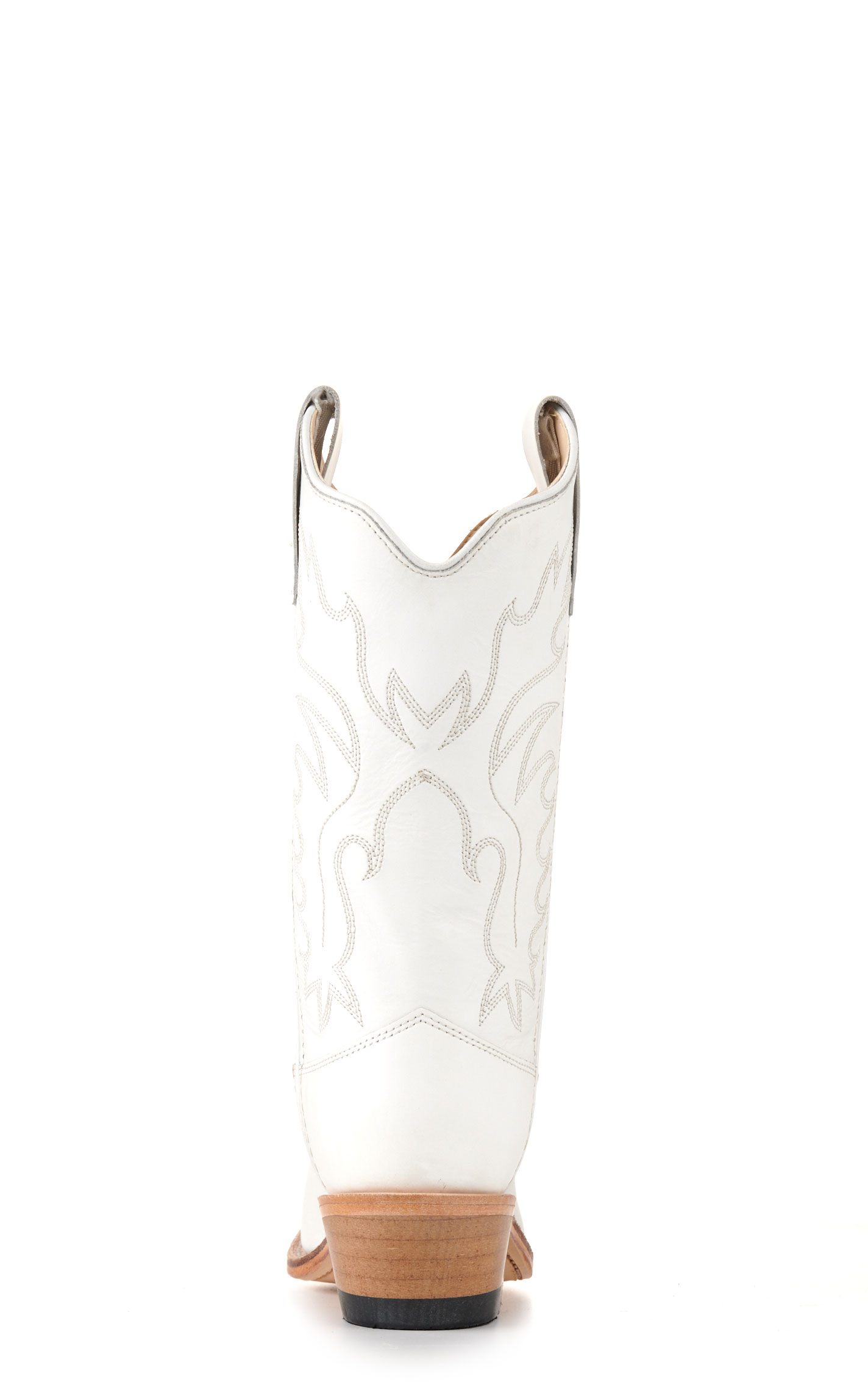 Old West Youth White Snip Toe Cowboy Boots - Image 1