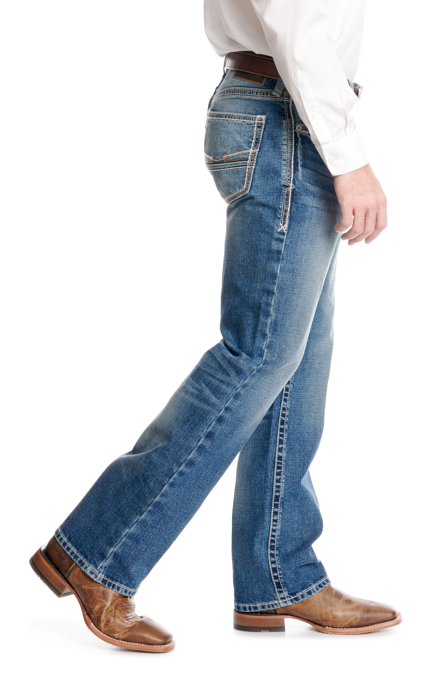 Ariat Men's M4 Wilbur Dakota Medium Wash Boot Cut Jeans - Big & Tall Sizes - Image 1