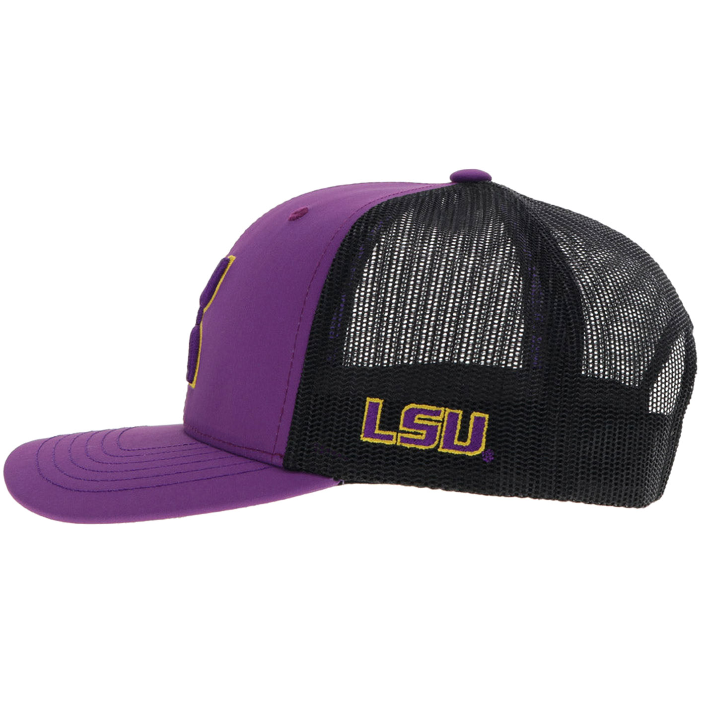 Hooey Collegiate Collection Purple & Black LSU Hands Up Embroidered Logo Cap - Image 1