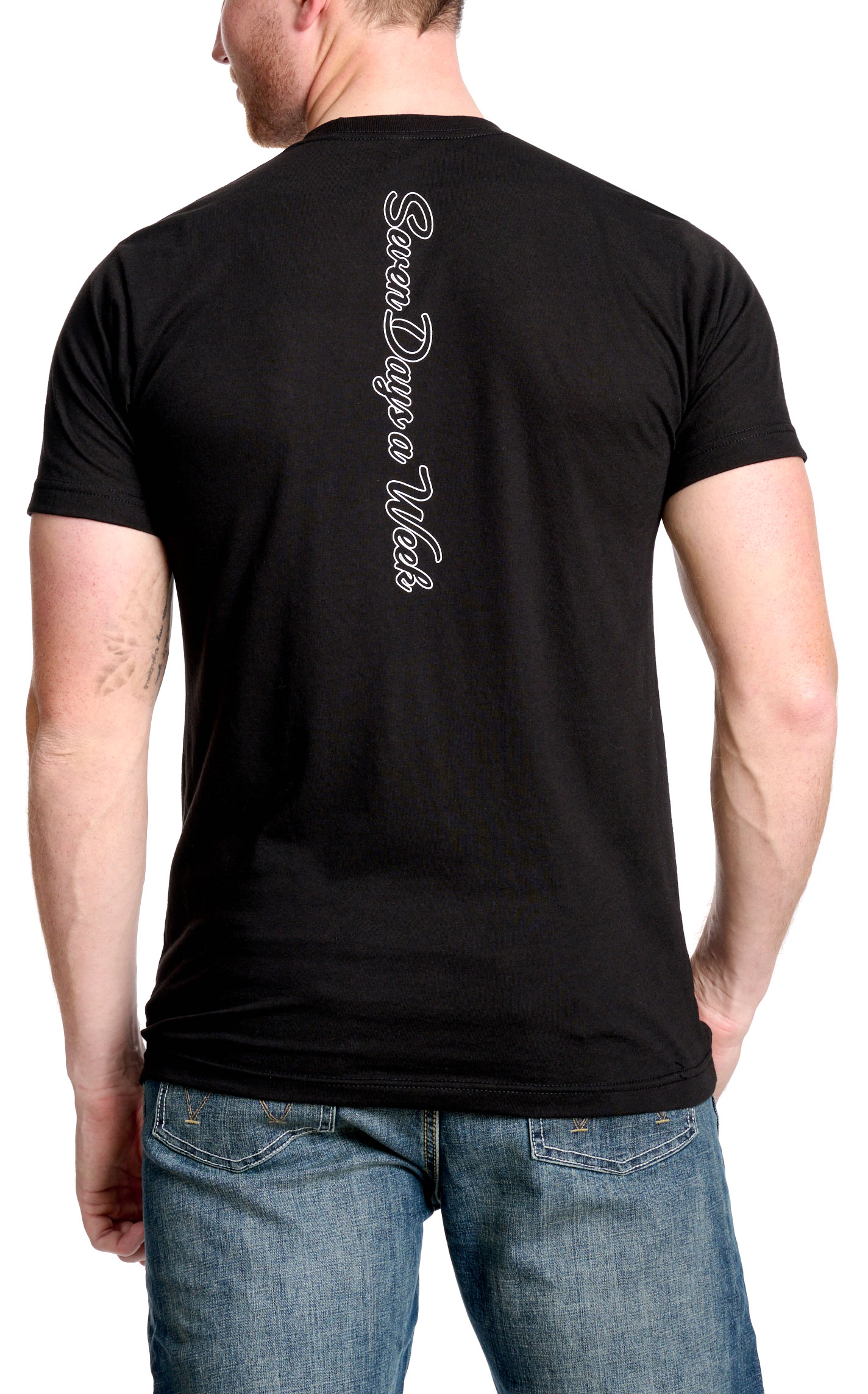 Stackin' Bills Men's Black Spade Logo Graphic T-Shirt - Image 1