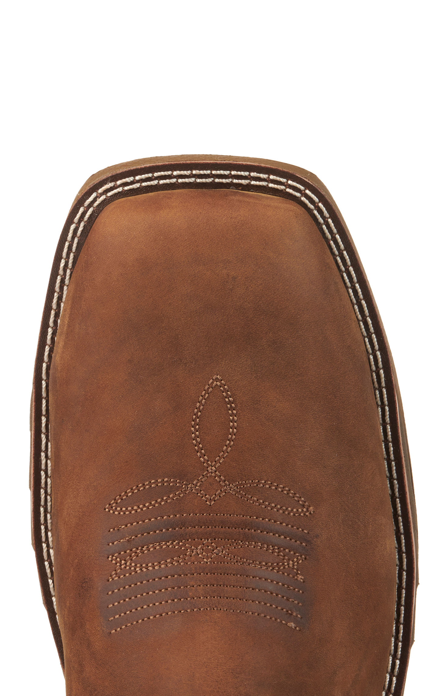 Double H Men's Brown and Red Waterproof Square Composite Toe Work Boots - Image 1
