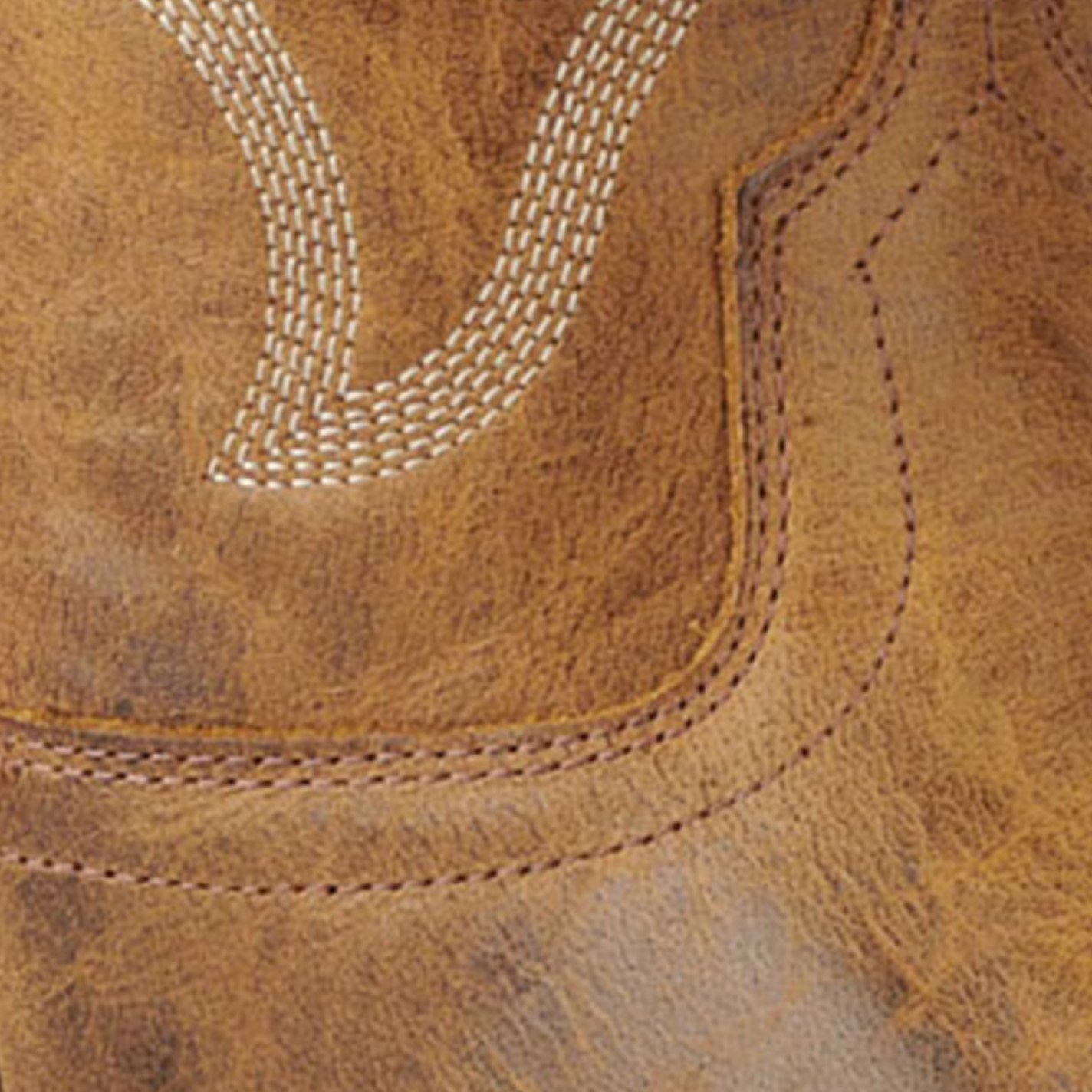 Old West Women's Burnt Tan Snip Toe Tall Cowboy Boots - Image 1