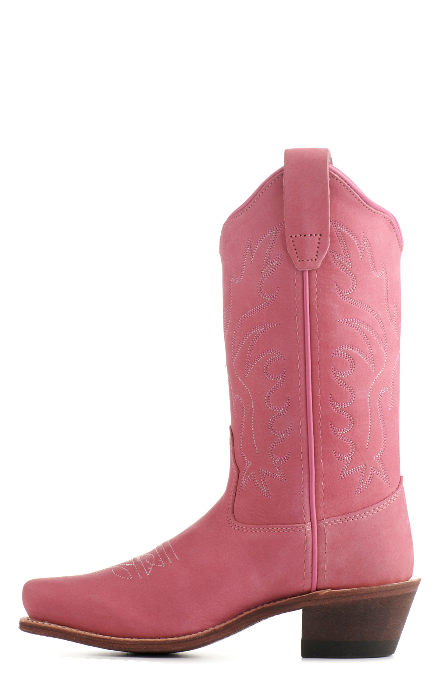 Old West Kids' Bubblegum Pink Snip Toe Cowboy Boots - Image 1
