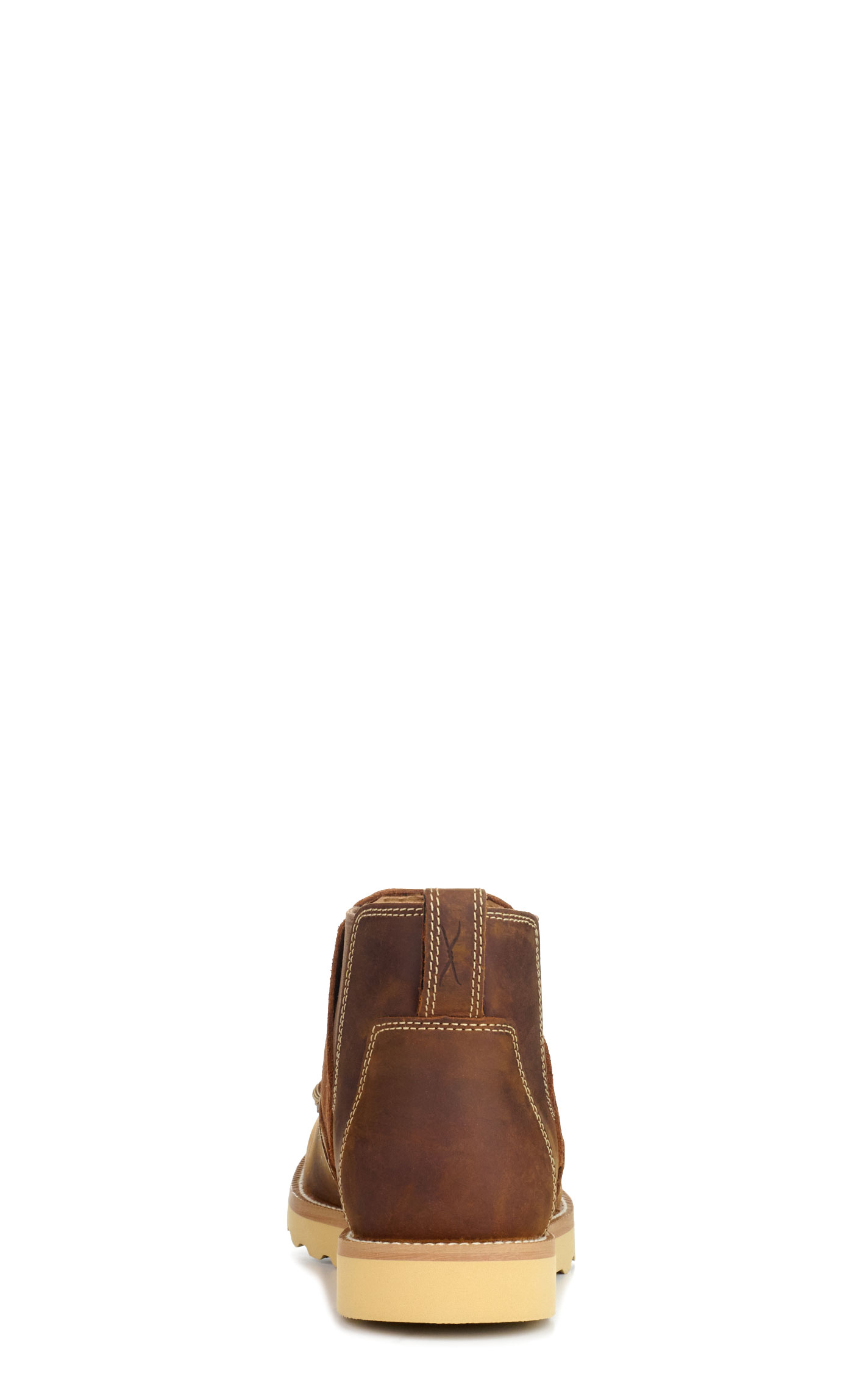 Twisted X Men's Oiled Saddle Brown Moc Toe Chelsea Wedge Shoe - Image 1
