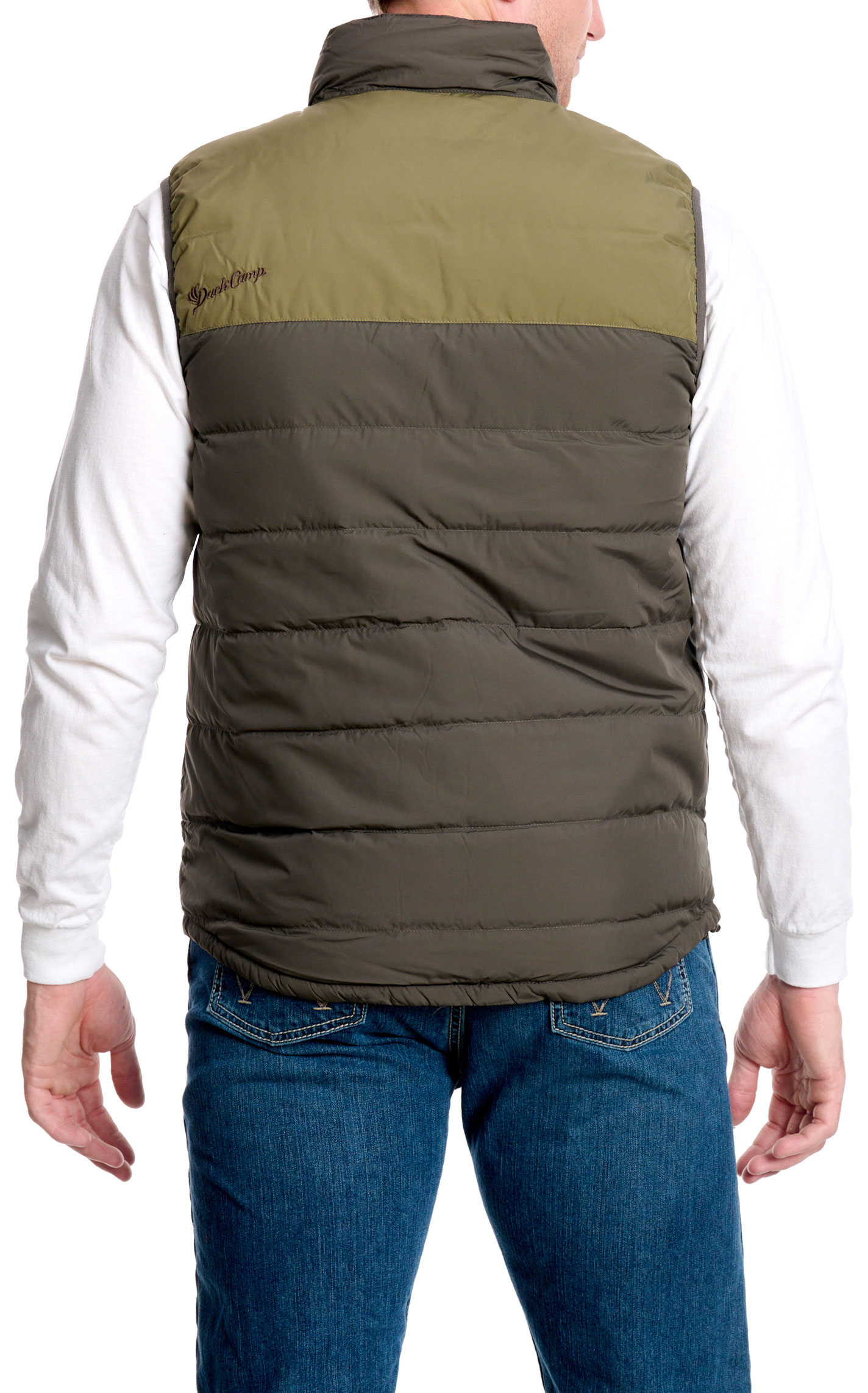 Duck Camp Men's Raven Camo Reversible Dry-Down Vest - Image 1