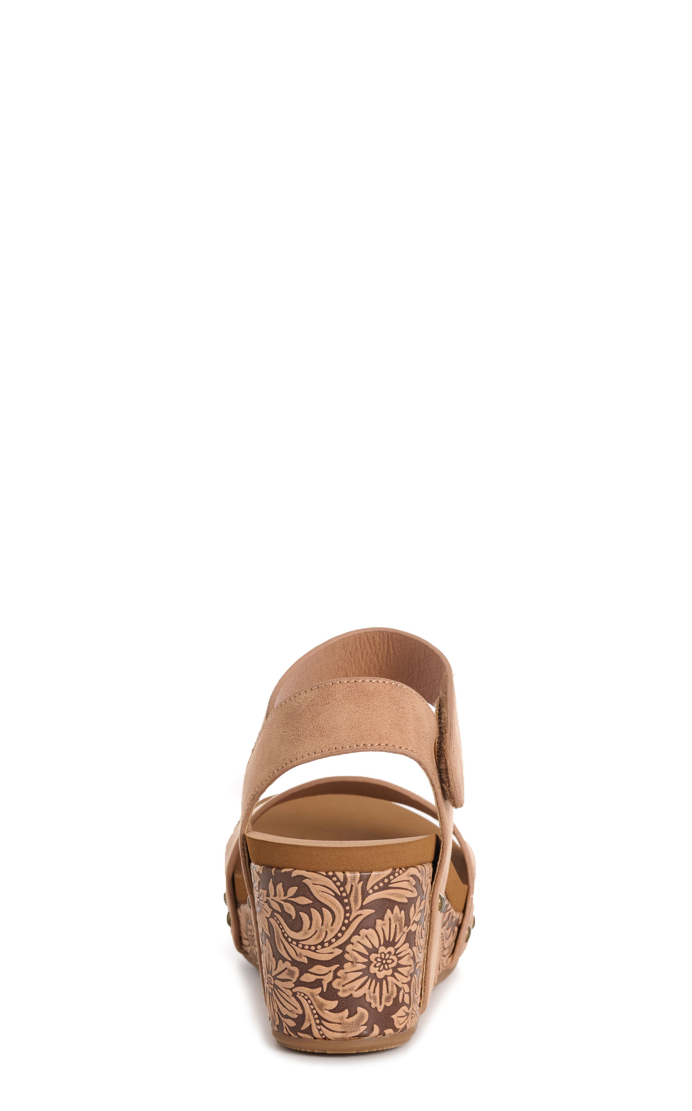 Very G Devon Toasted Sand & Brown Floral Wedge Sandal - Image 1