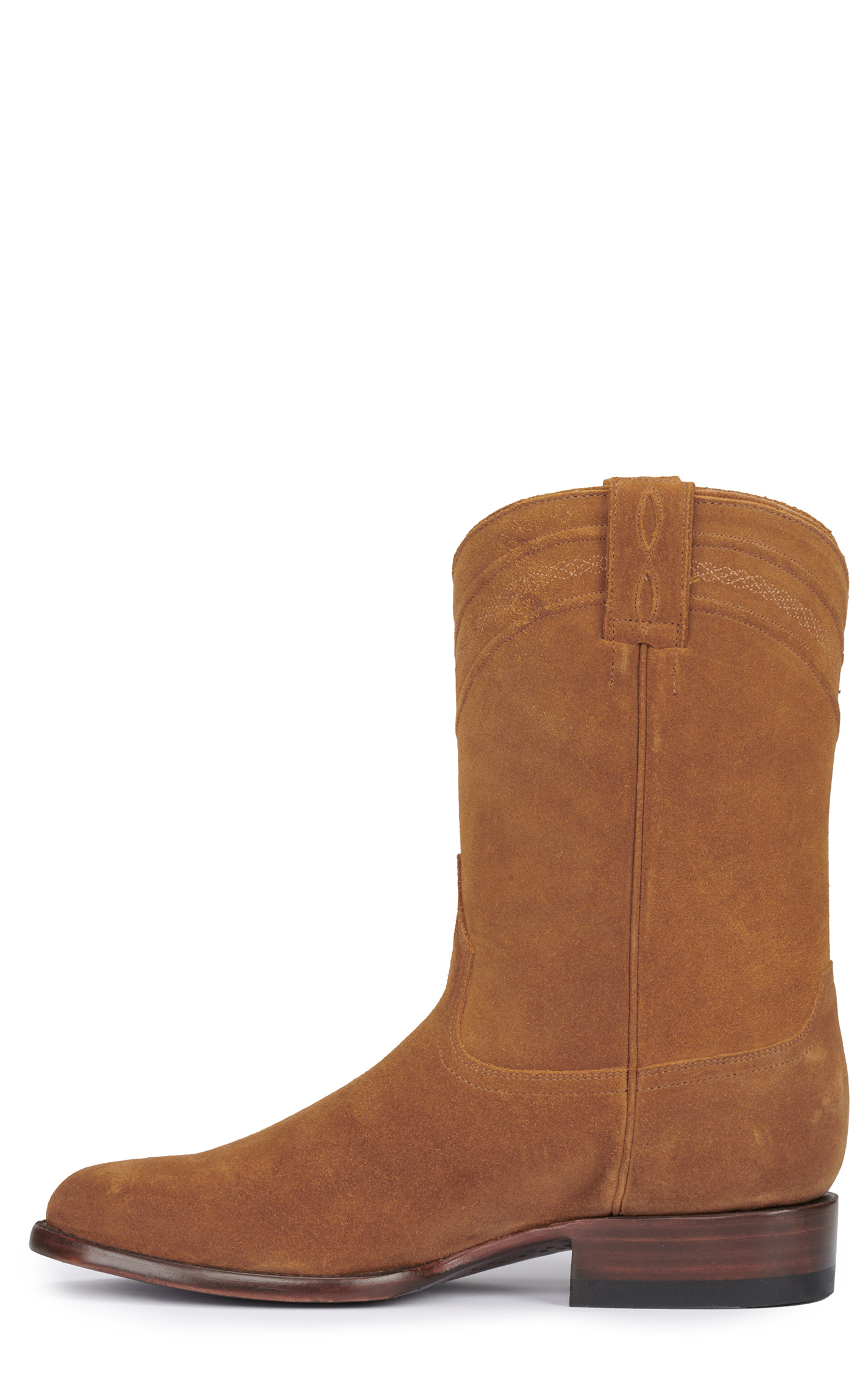 JRC & Sons Men's Todd Water-Resistant Suede Round Toe Roper Boot in Tan - Image 1