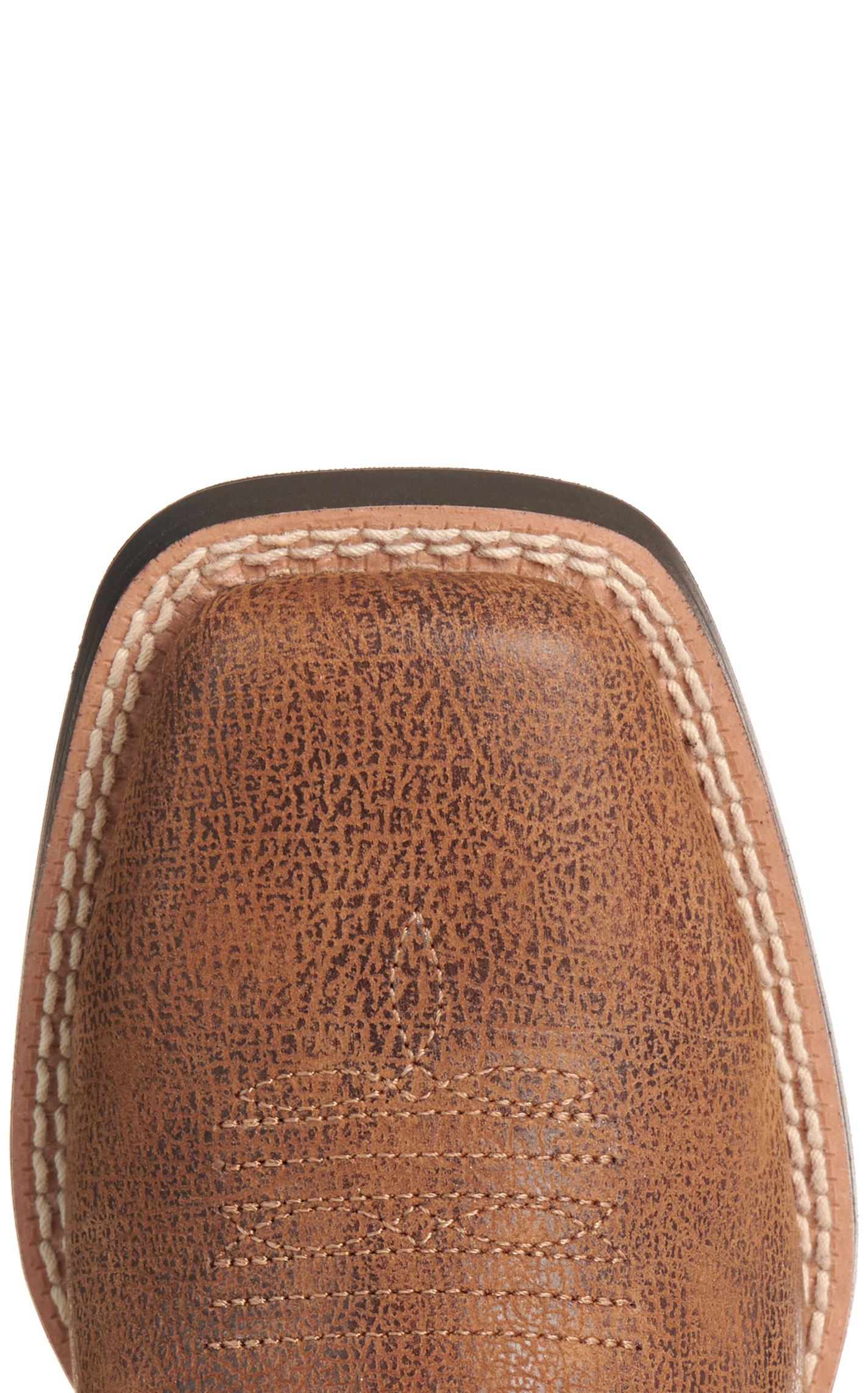 Ariat Youth Chestnut & Teal Wide Square Toe Cowboy Boots - Image 1