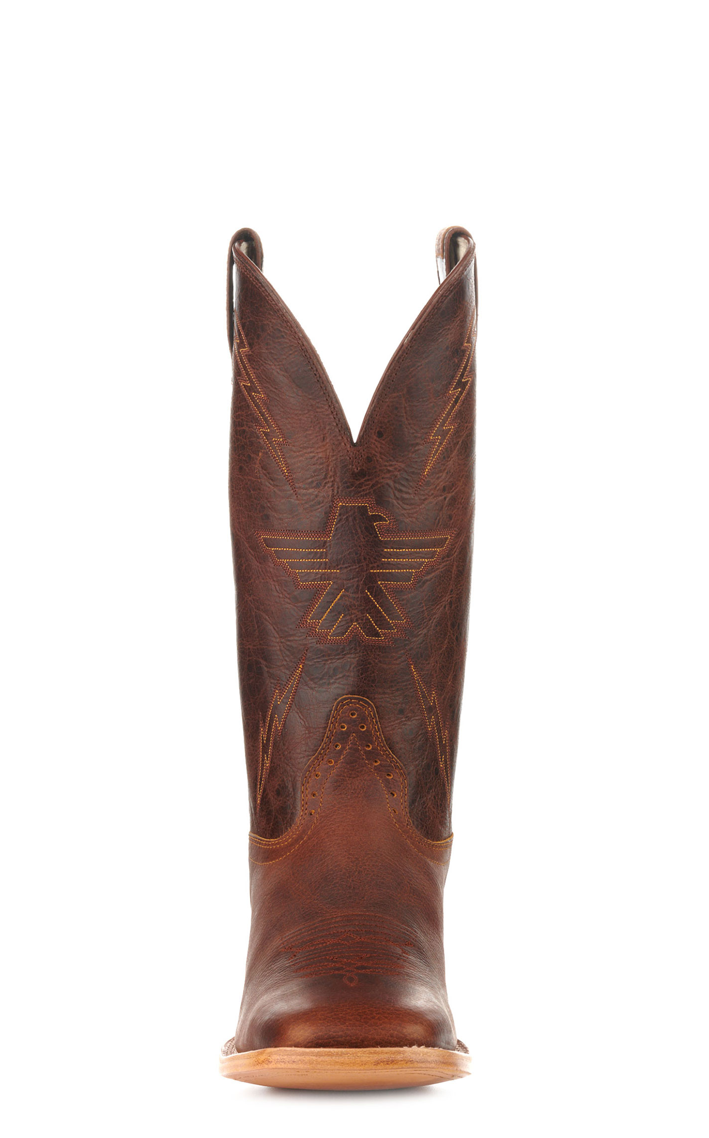 Hondo Men's Falcon Rust Oil-Tanned and Rust Brown Square Toe Cowboy Boots - Image 1