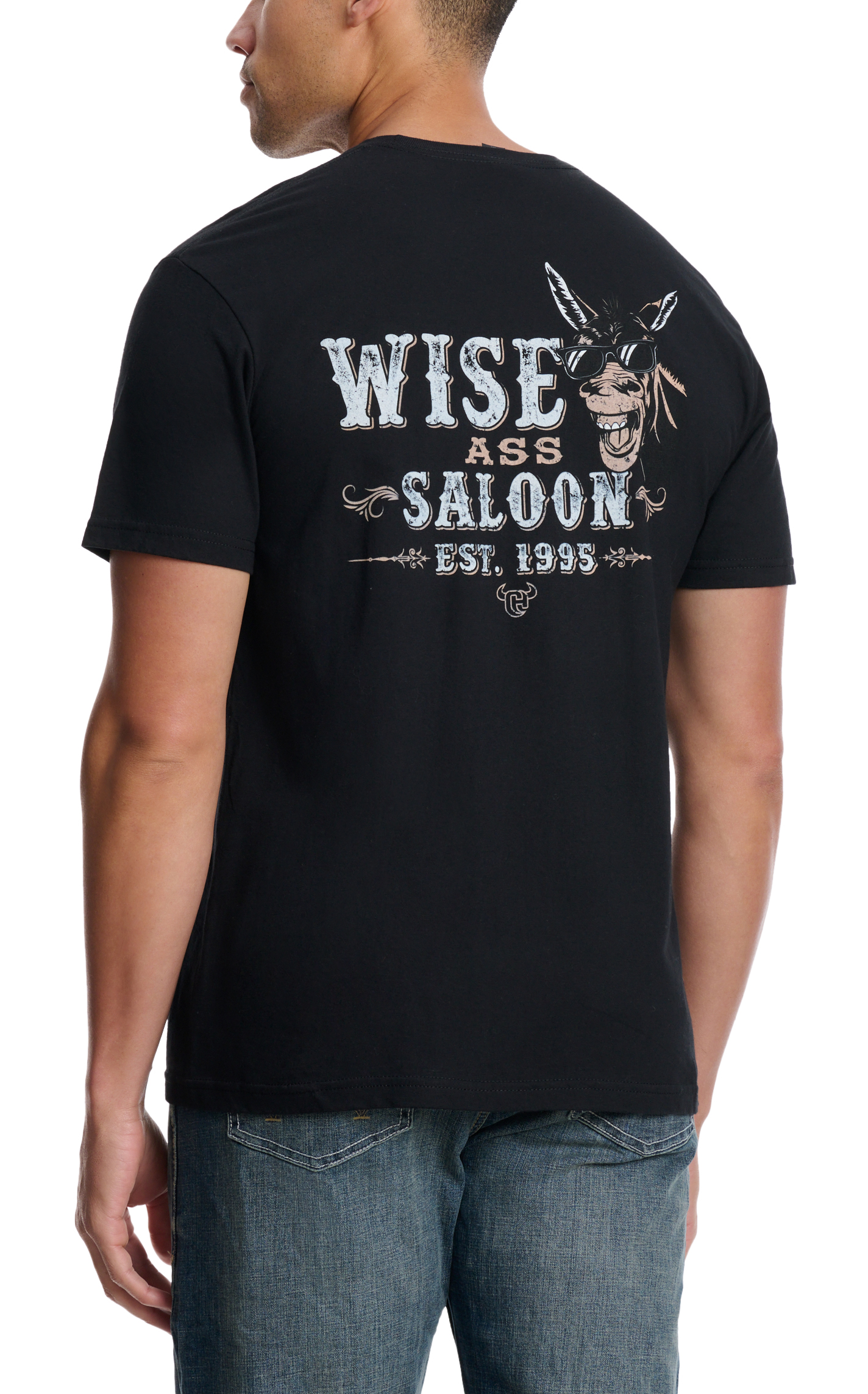 Cowboy Hardware Black Wise Ass Saloon Graphic T-Shirt - Image 2