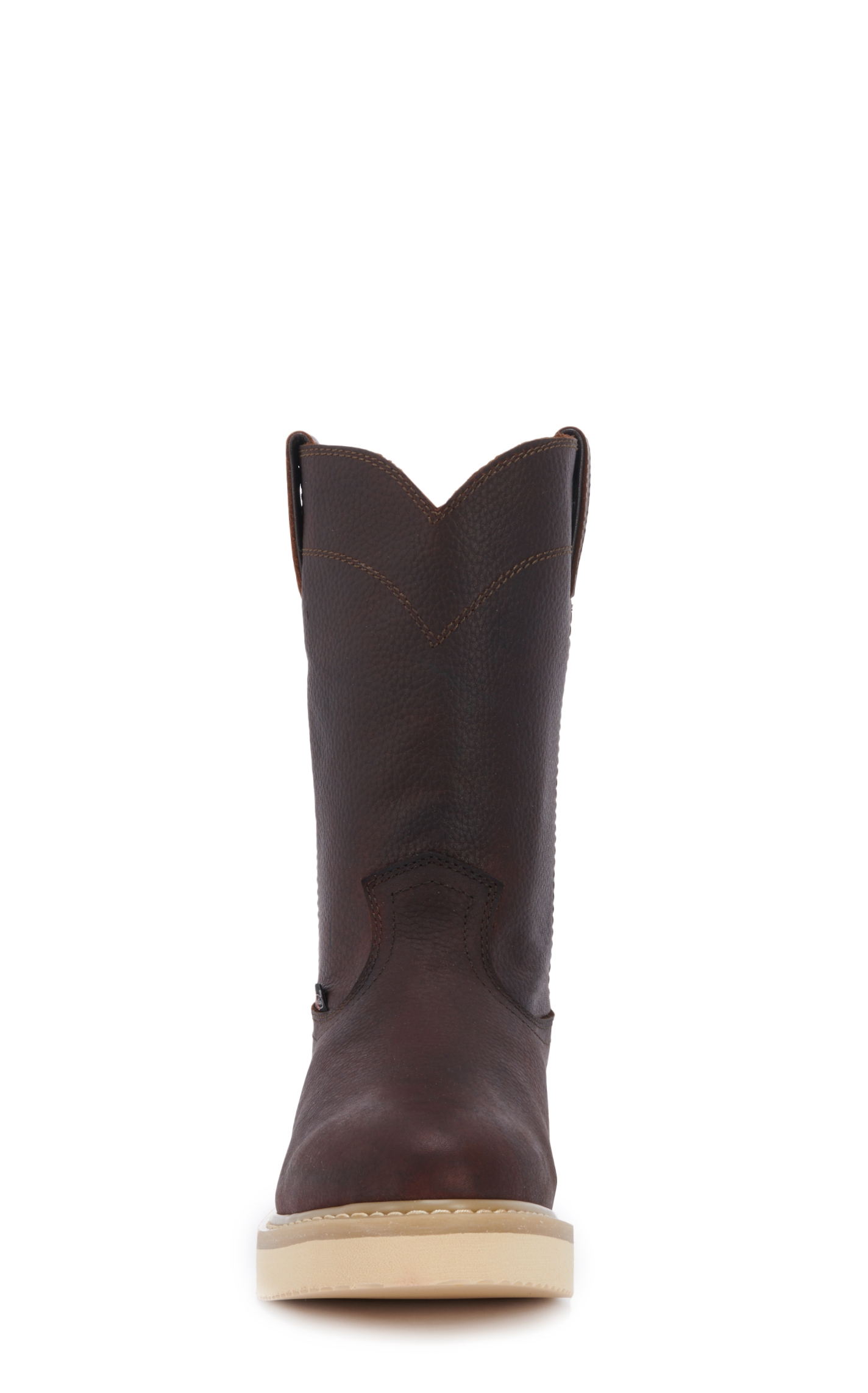 Justin Men's Axe Tan Mahogany Round Toe Work Boot - Image 1