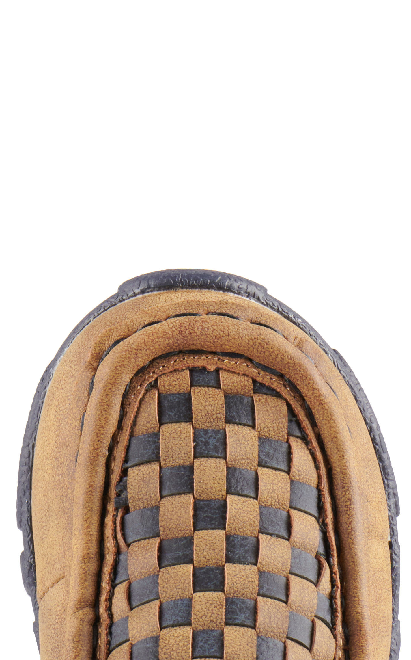 Twister Toddler Oliver Brown with Navy Basketweave Moc Toe Chukka Casual Shoe - Image 1