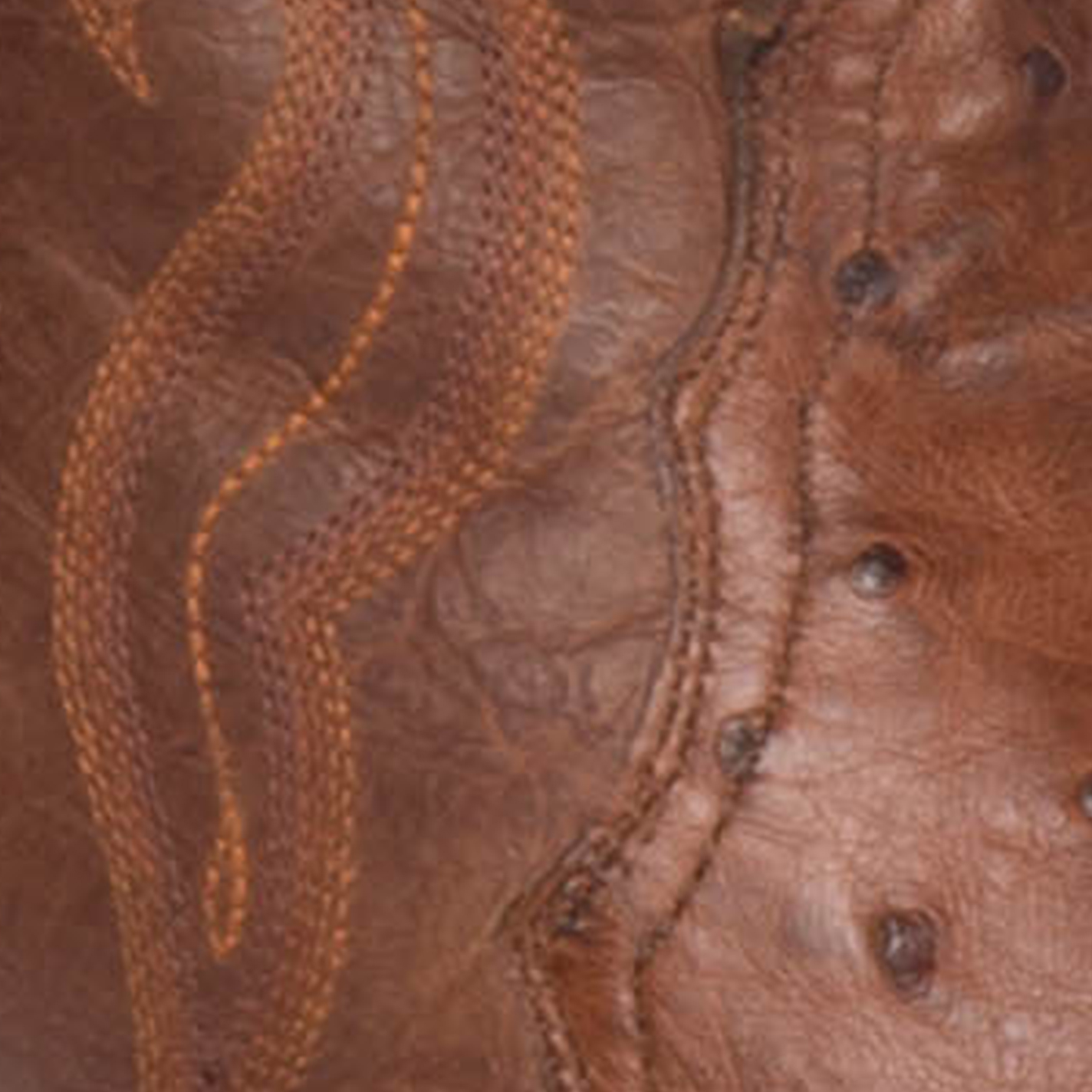 Cavender's Women's Brandy Full Quill Ostrich Snip Toe Exotic Cowboy Boots - Image 1