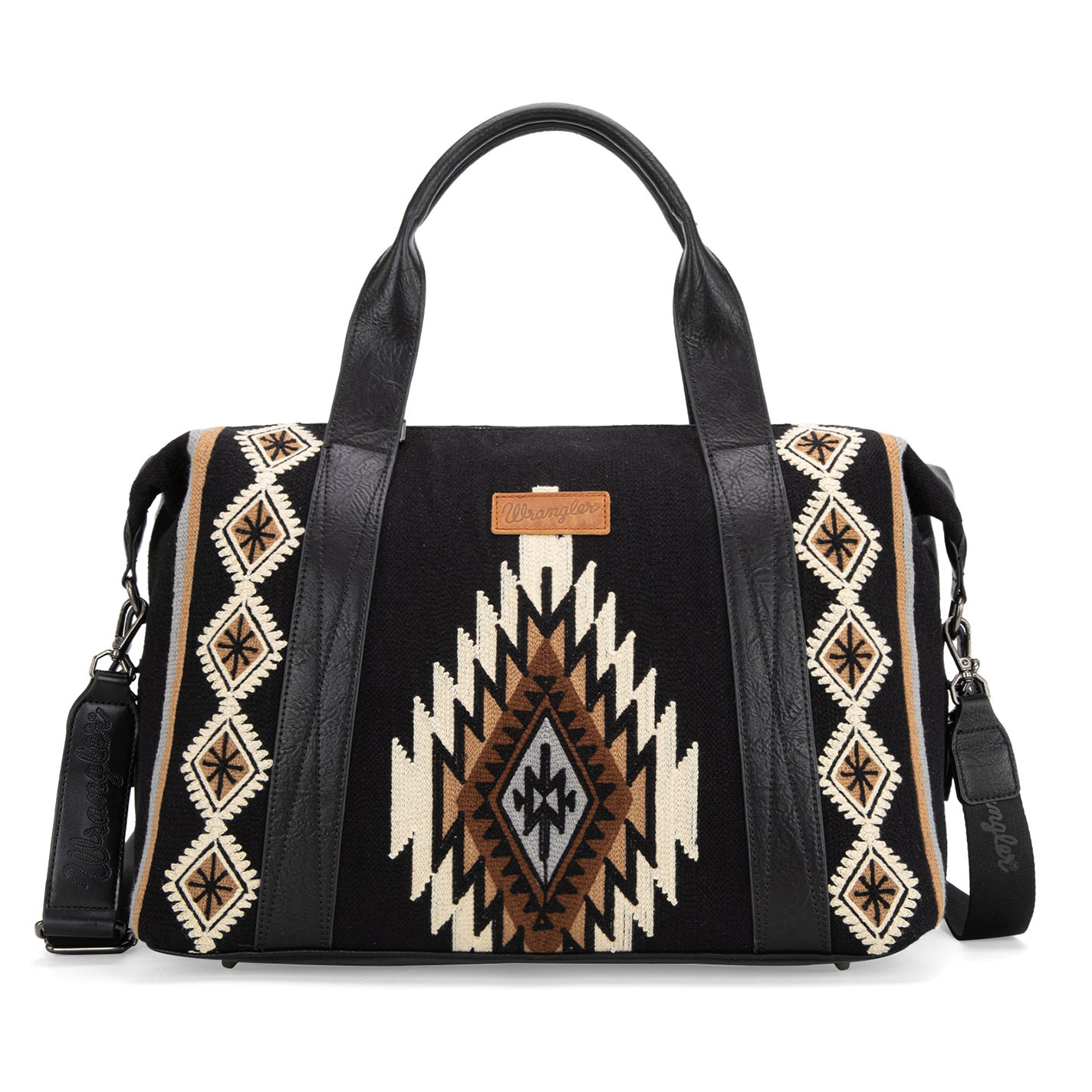 Wrangler Women's Black Woven Aztec Small Duffle - Image 1