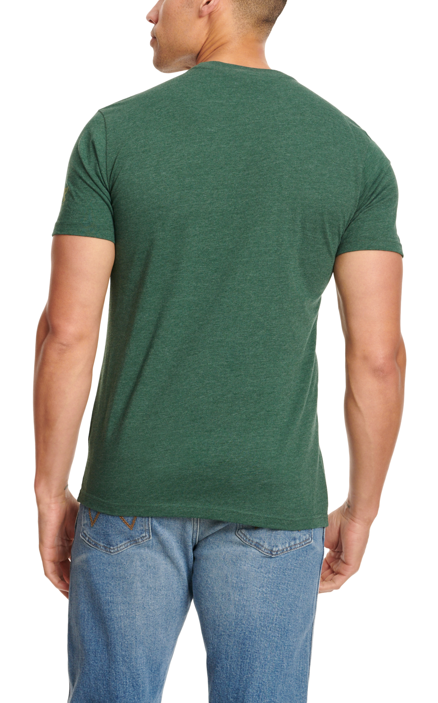 Lazy J Men's Dark Green Cactus Rise Bull Logo Graphic Short Sleeve T-Shirt - Image 1