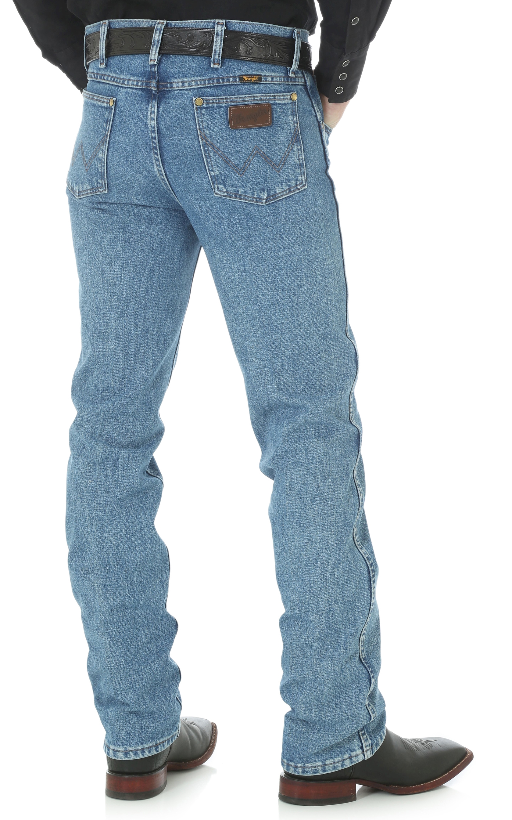 Wrangler Premium Performance Men's Light Stonewash Cowboy Cut Slim Fit Tall Jeans - Image 1
