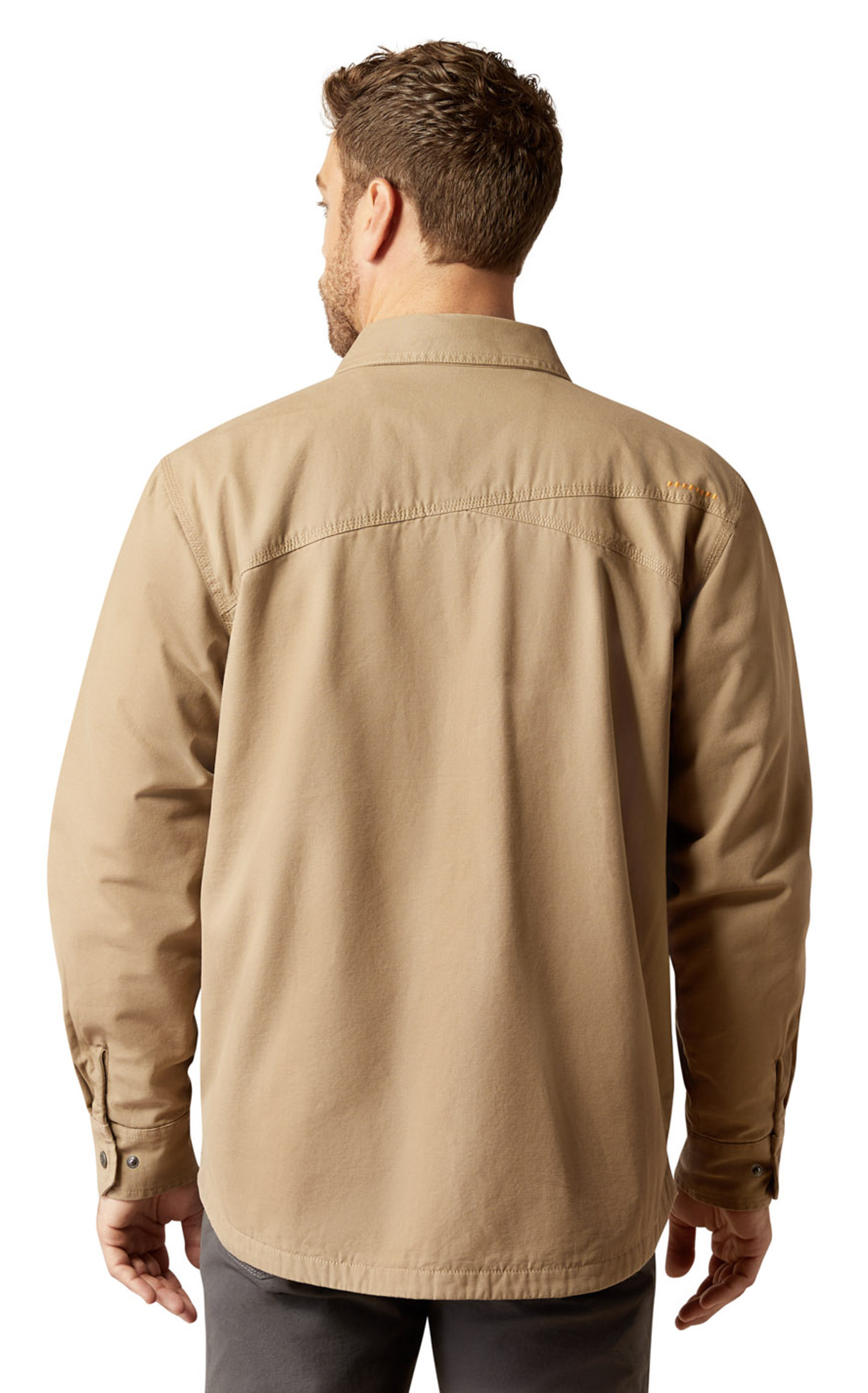Ariat Men's Rebar Field Khaki Canvas Soft Lined Shirt Jacket - Image 2