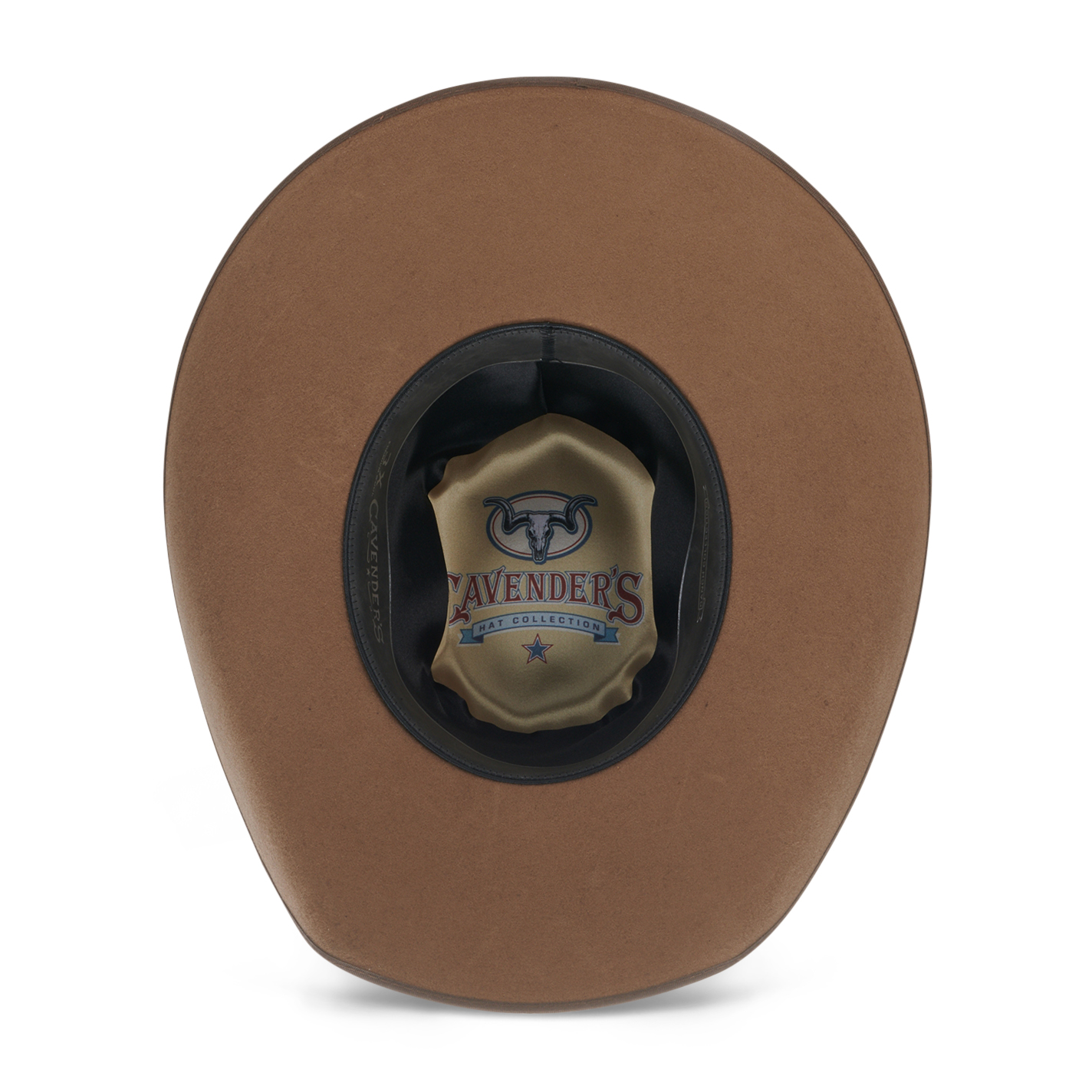 Cavender's 3X Pecan Brick Crown with Self Band Wool Cowboy Hat - Image 1