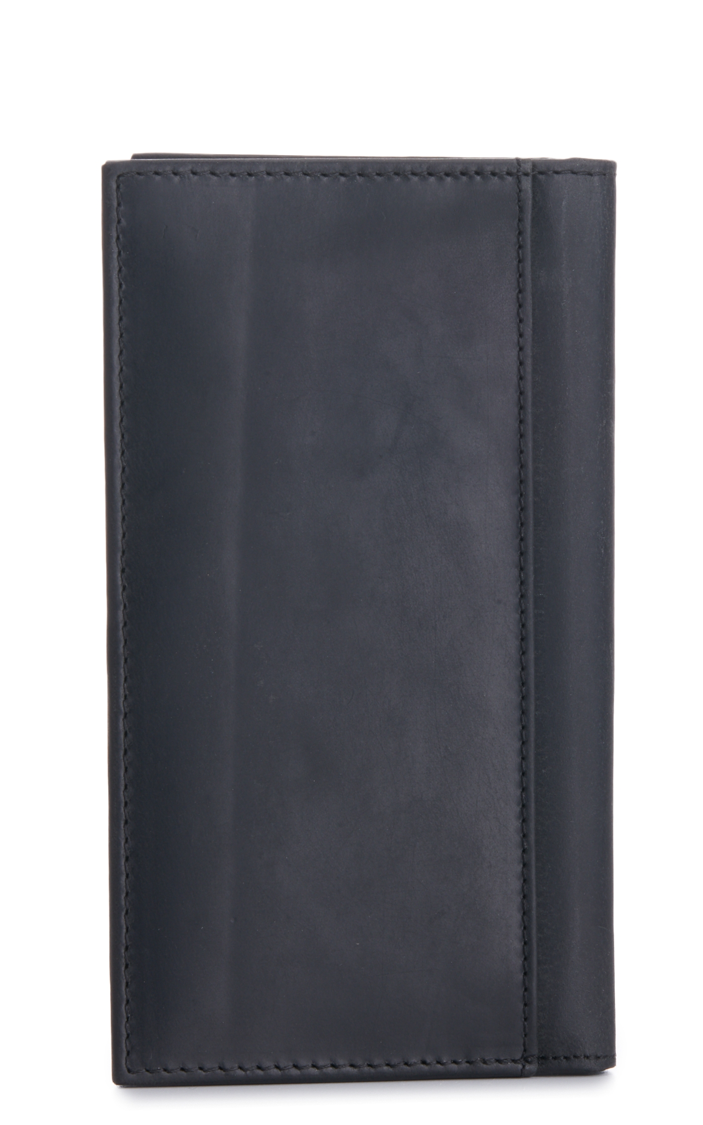 Ariat Men's Black Embossed Logo Checkbook / Rodeo Wallet - Image 1