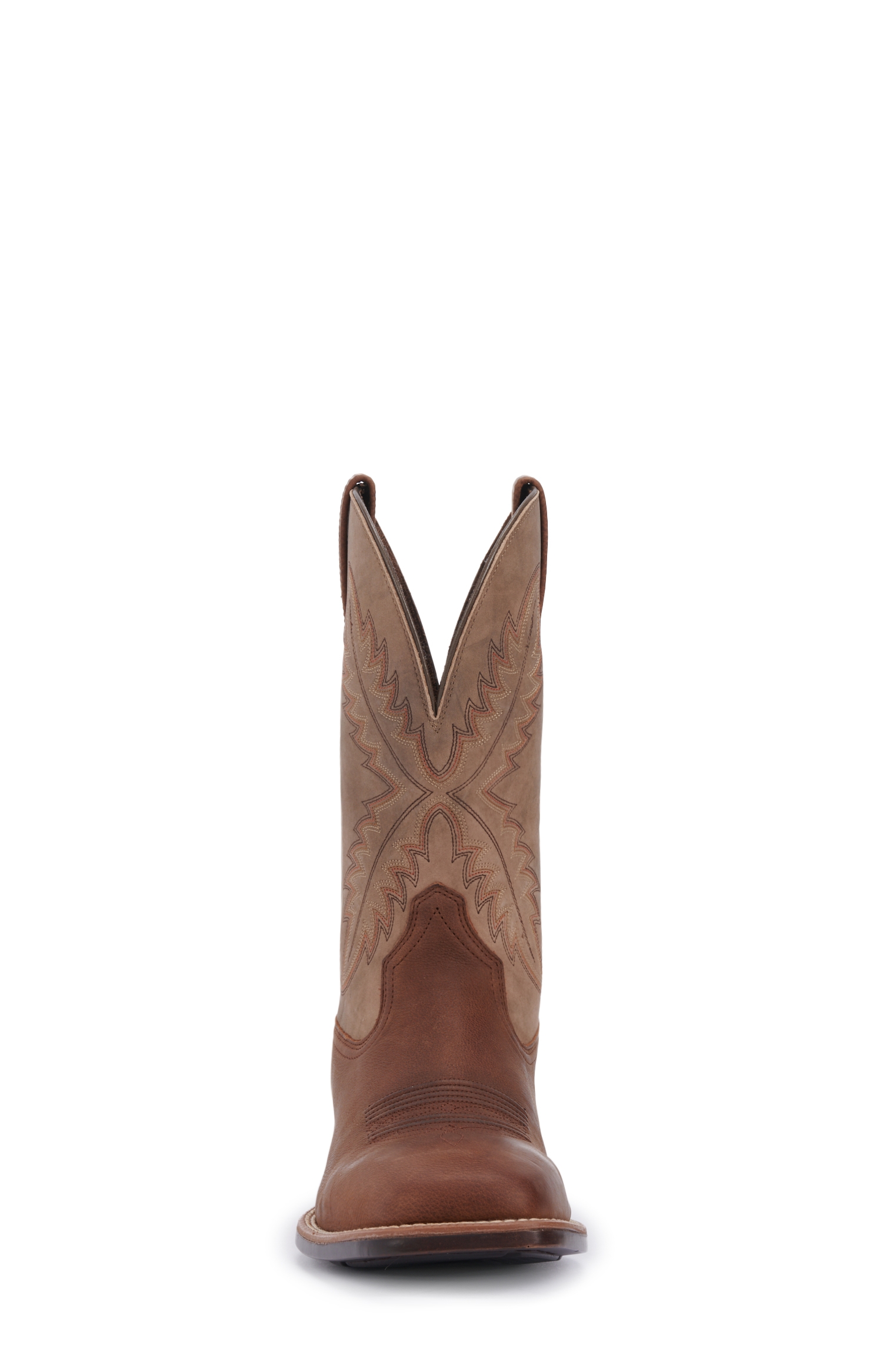 Ariat Men's Rawly Ultra Barrel Brown and Orro Brown Leather Wide Square Toe Cowboy Boots - Image 1