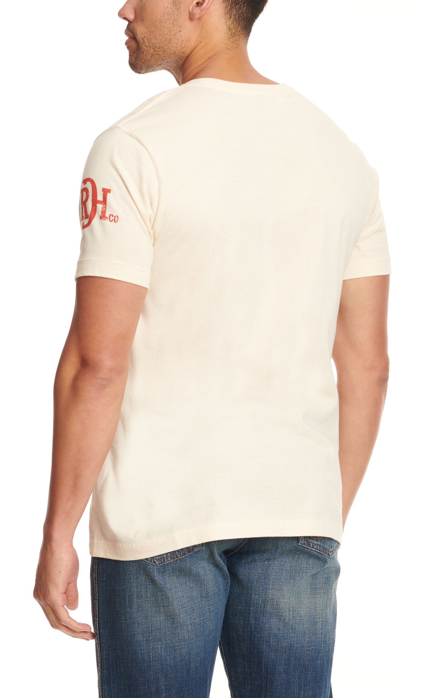 Red Dirt Hat Co. Men's Cream with Multi-Color Aztec Graphic T-Shirt - Image 1