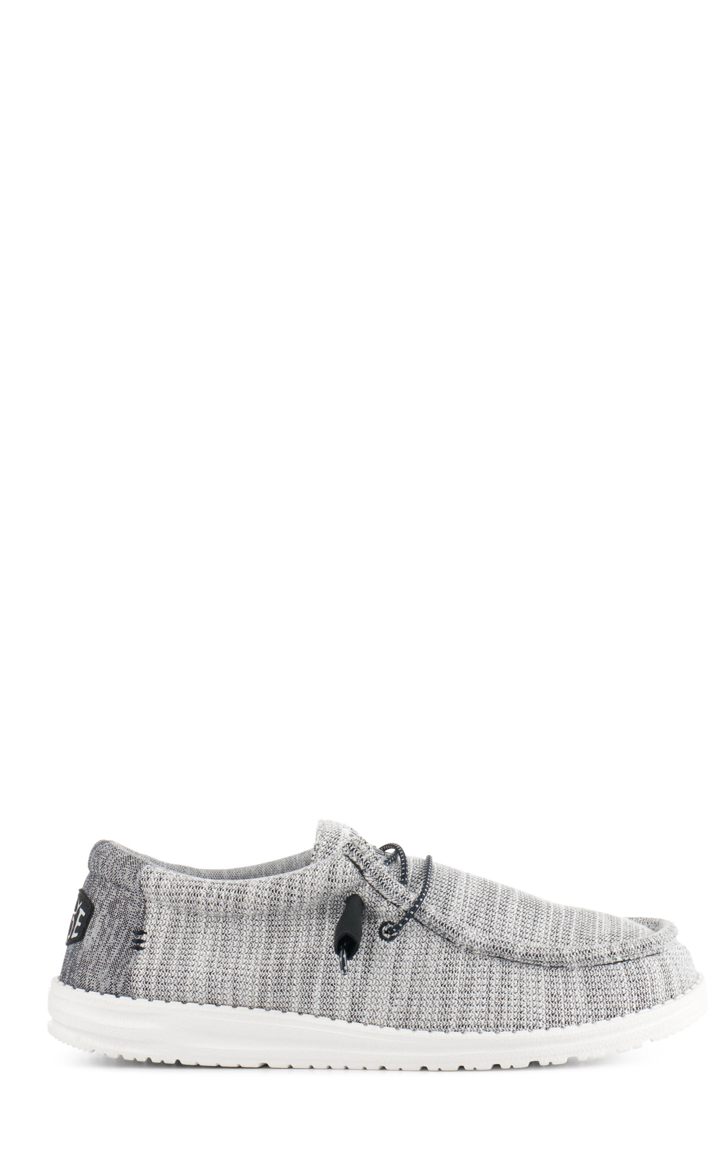 Hey Dude Men's Wally Stretch Yin & Yang Gray Round Toe Lace Up Casual Shoes - Image 1