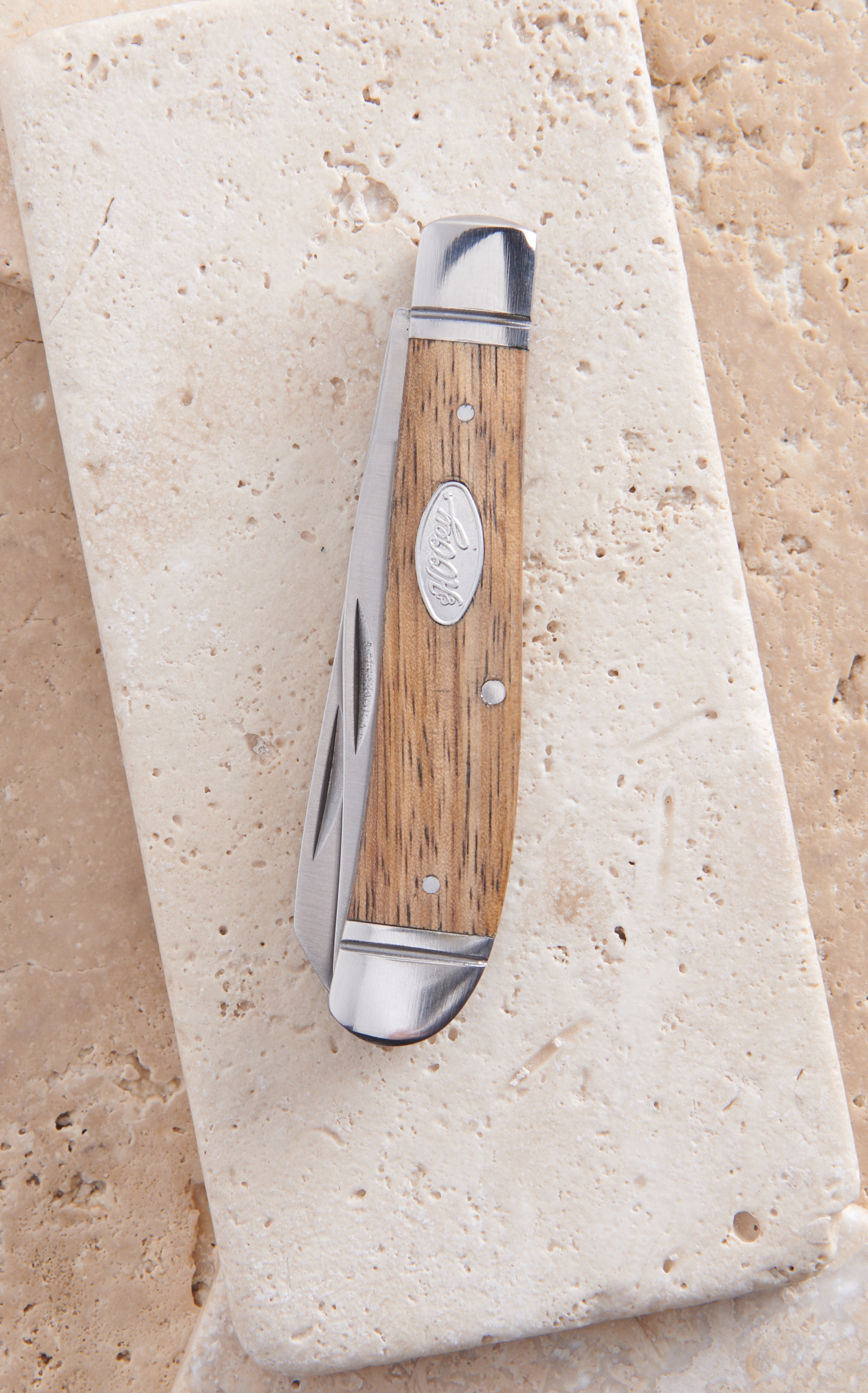 HOOEY White Bone Wood Small Trapper Knife - Image 1