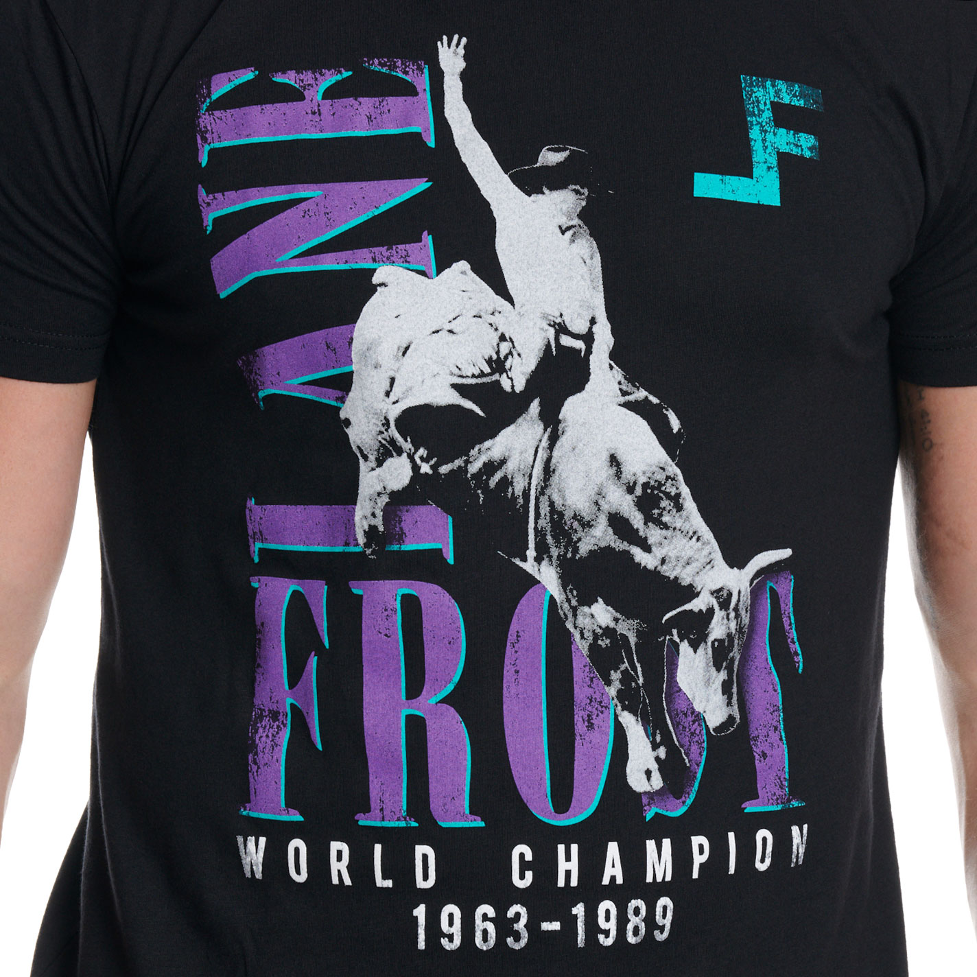 Lane Frost Men's Cheyenne Black Graphic T-Shirt - Image 1