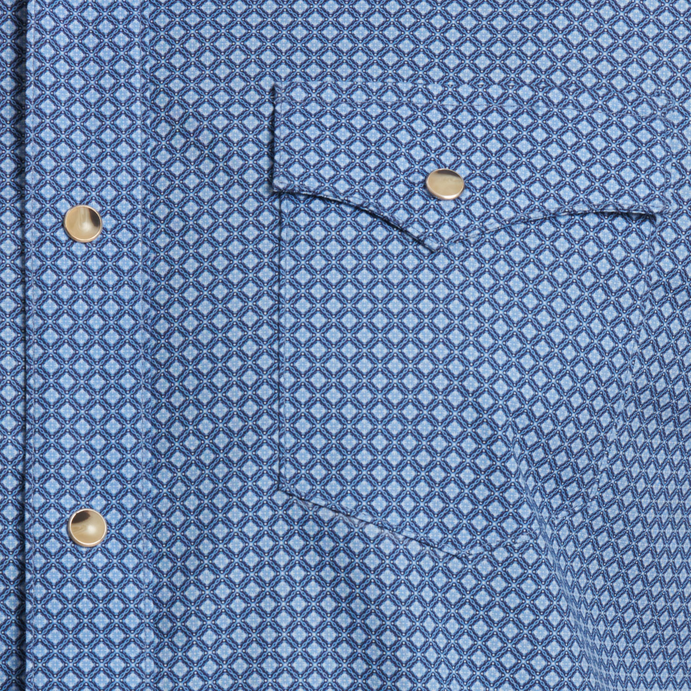 Wrangler Retro Men's Blue Geo Print Western Shirt - Big & Tall - Image 1