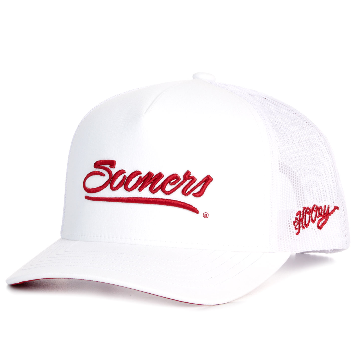 Hooey Collegiate Collection White & Embroidered Red Sooners Cap - Image 1