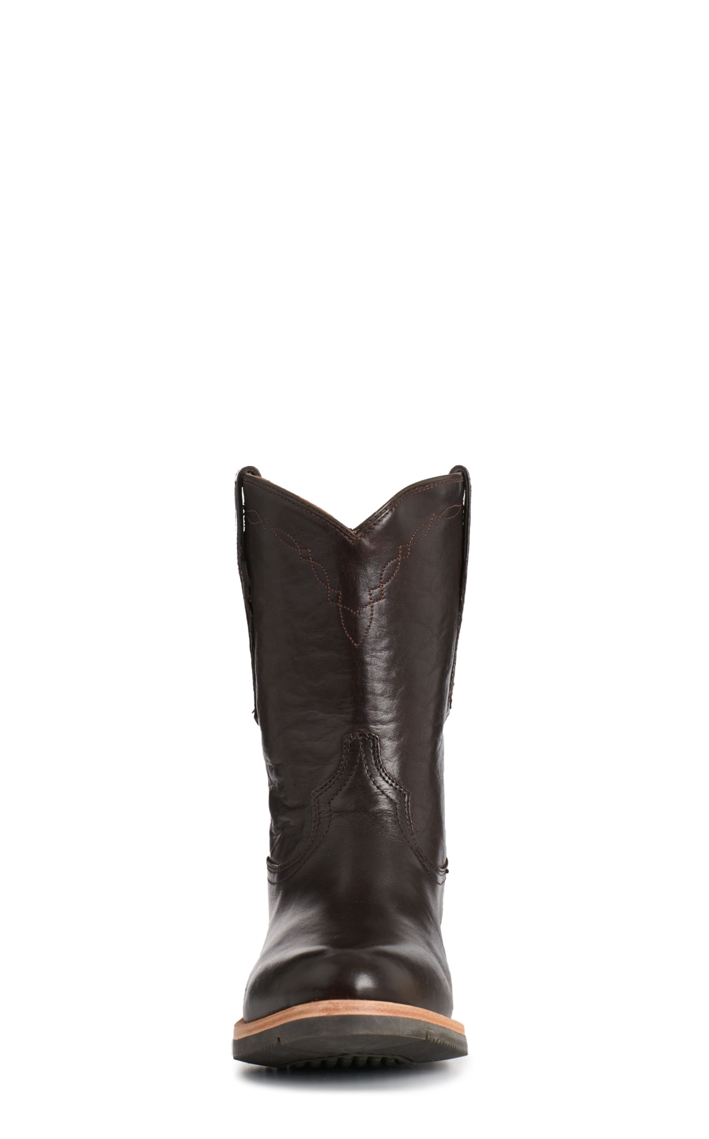 Lucchese Men’s Raymond Chocolate Ranch Hand Roper Round Toe Cowboy Boots - Image 1