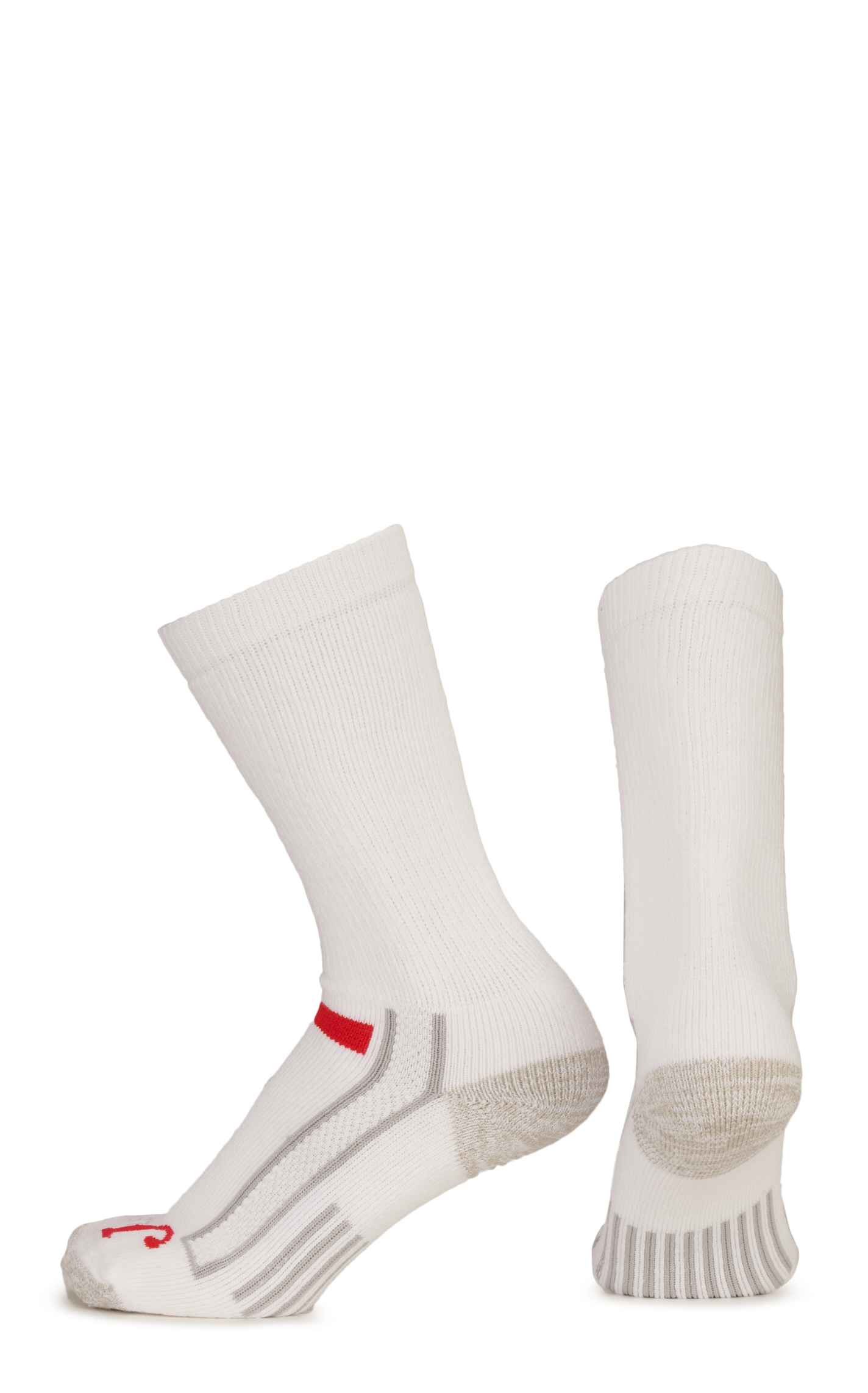 Justin Men’s White Full Cushion 2-Pack Crew Socks - Image 1