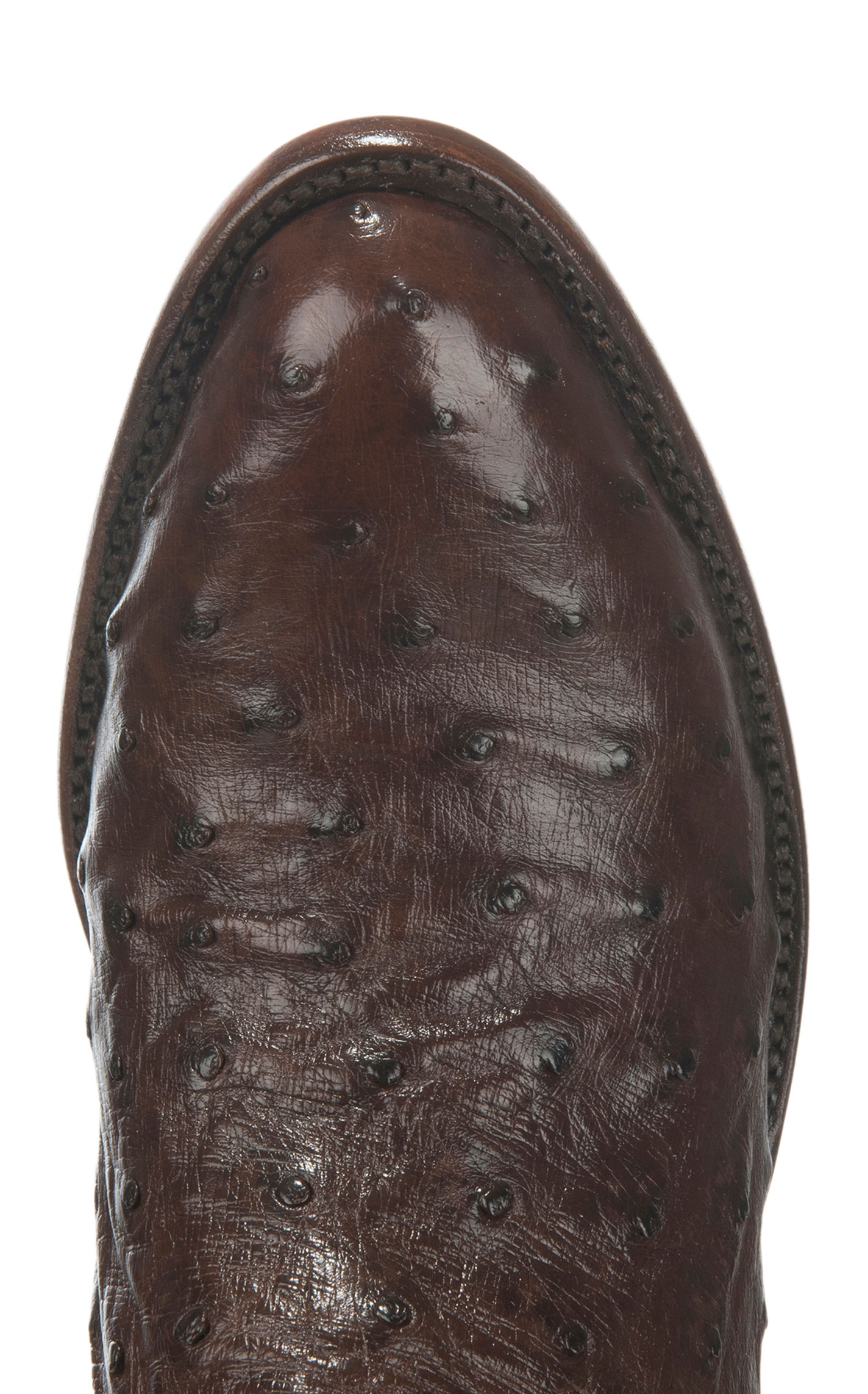 Lucchese Men's Brown and Sienna Full Quill Round Toe Exotic Cowboy Boots - Image 1