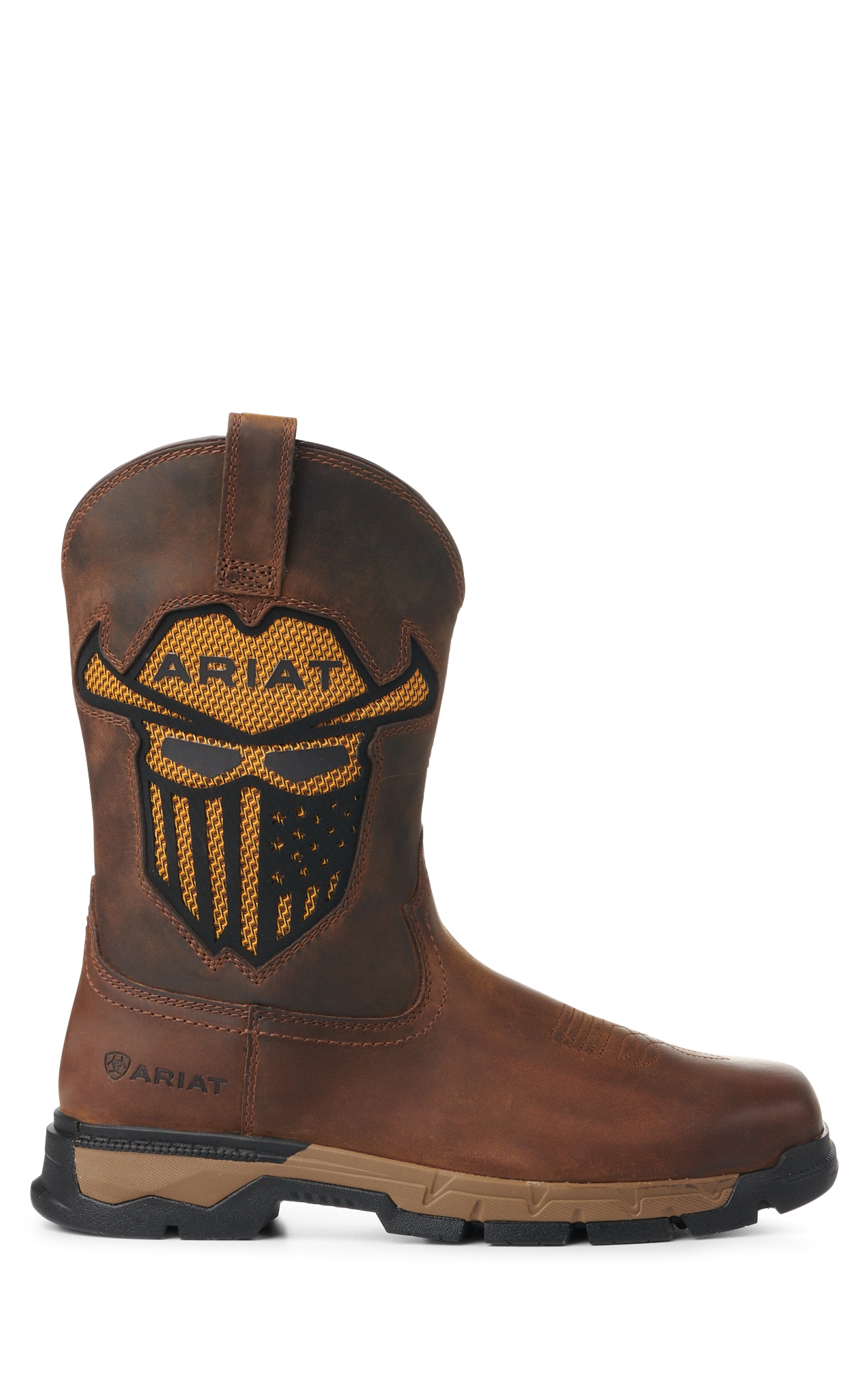 Ariat Men's Rebar Flex Cognac with Incognito Skull VentTEK Work Boot - Image 1