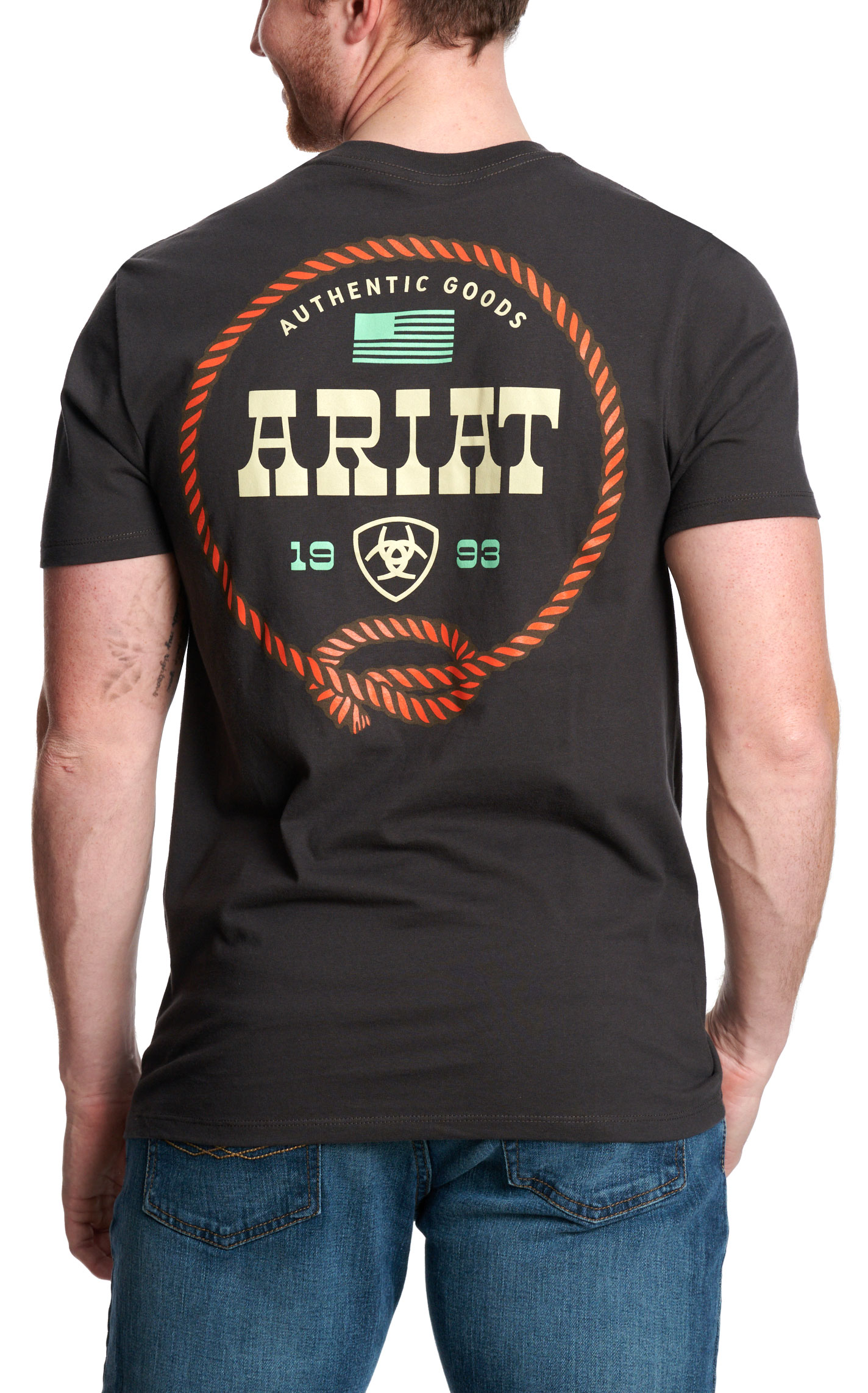 Ariat Men's Black Rope Logo Graphic T-Shirt - Image 2