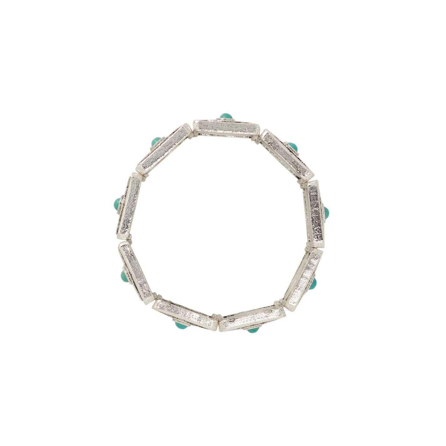 Southern Grace Silver & Turquoise Concho Bracelet - Image 1