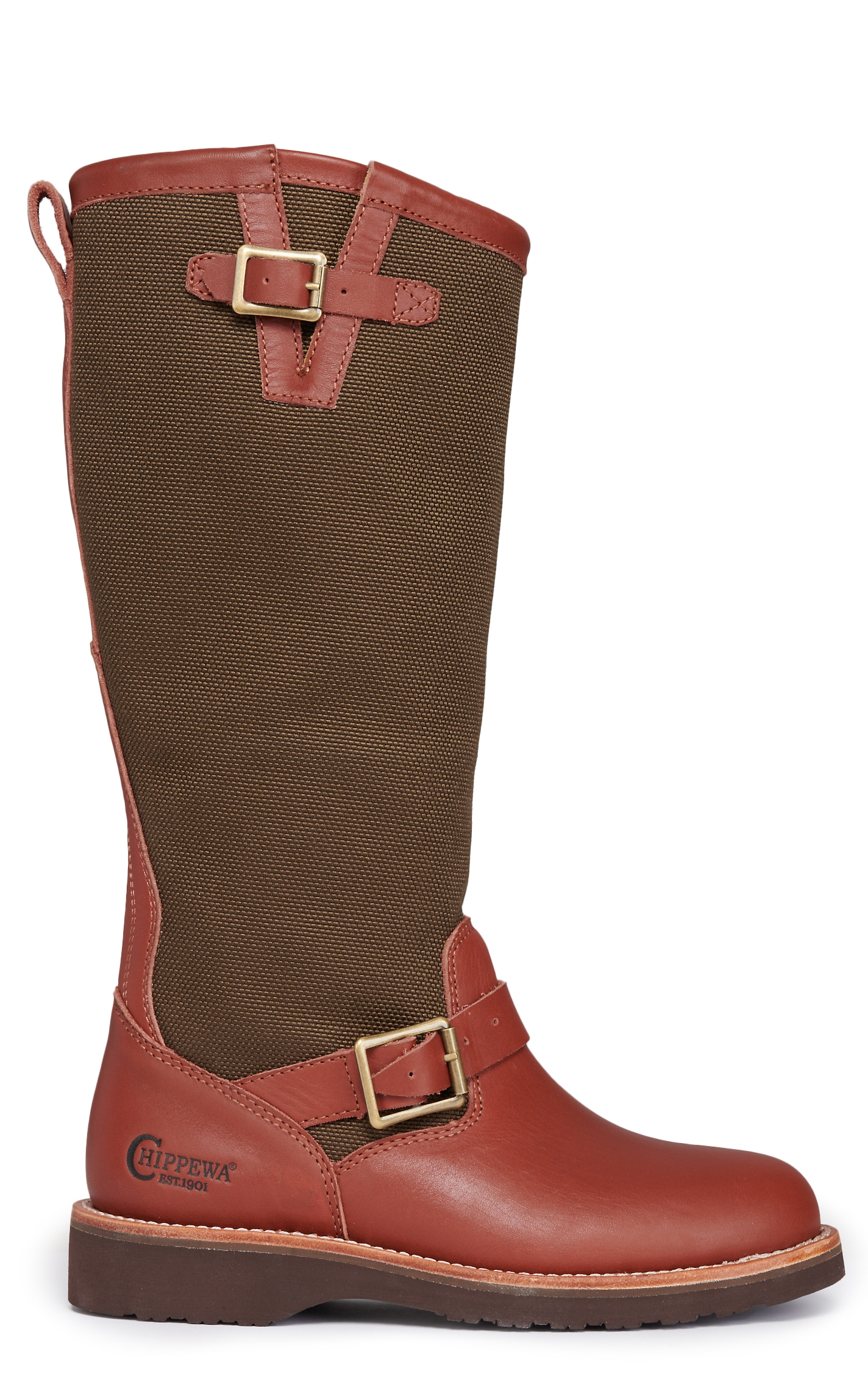 Chippewa Women's Sunjo Oro Russett & Espresso Round Toe Snake Boots - Image 1