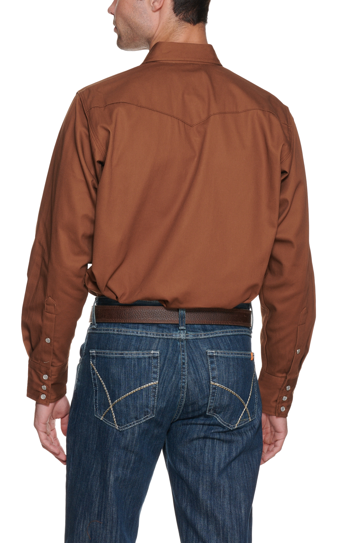 Cowboy Workwear  Clay Brown Long Sleeve Work Shirt - Image 1