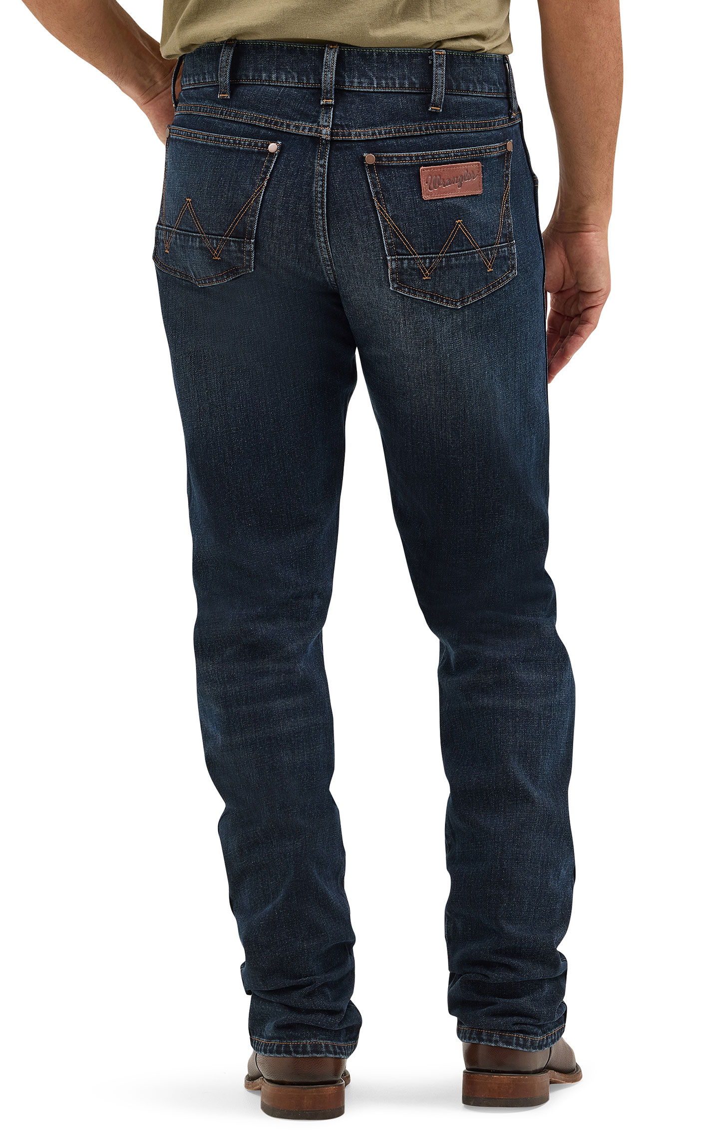 Wrangler's Retro Men's Tilden Dark Wash Slim Fit Straight Leg Jeans - Image 1