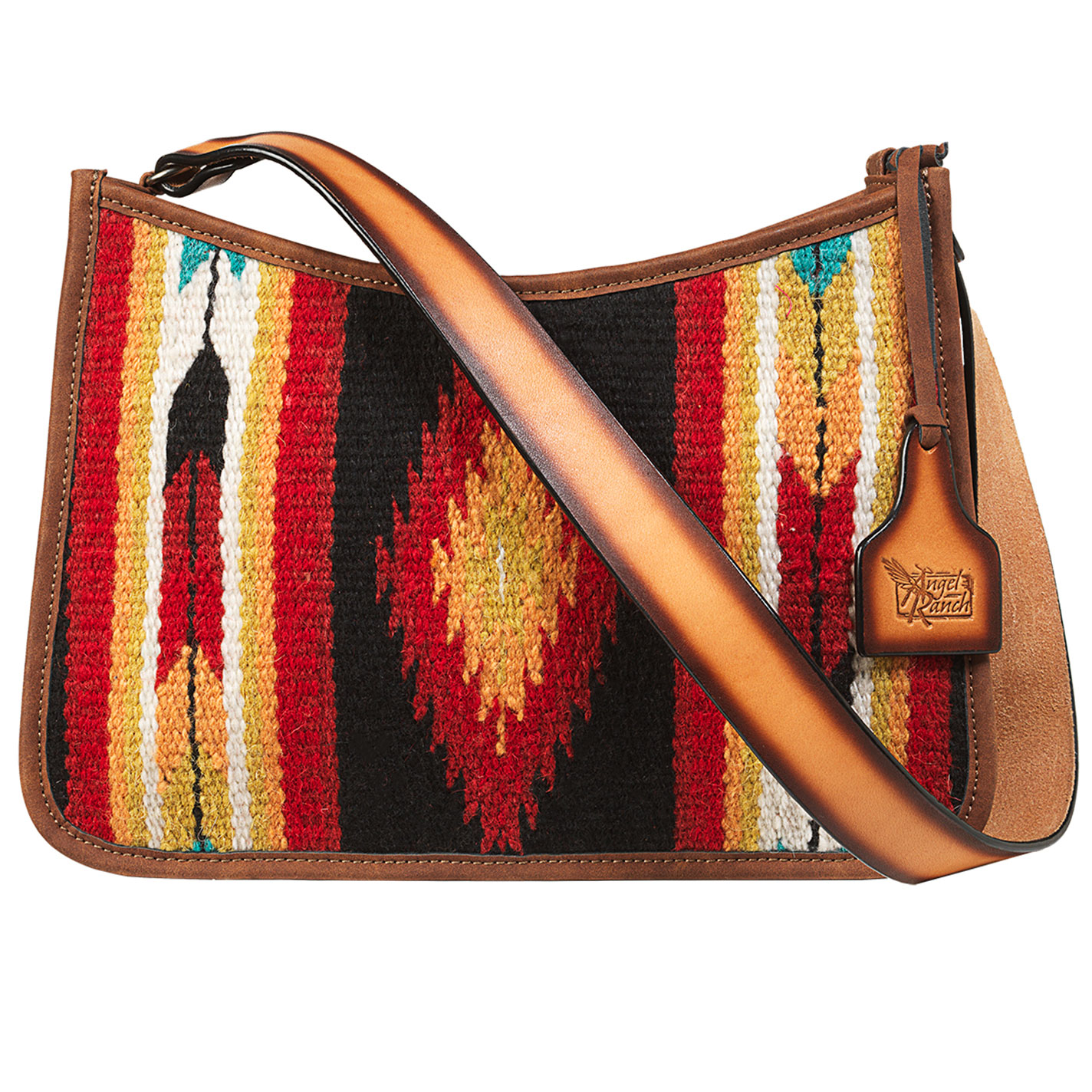 Angel Ranch Ruby Colorful Aztec Blanket Crossbody Bag - Image 1