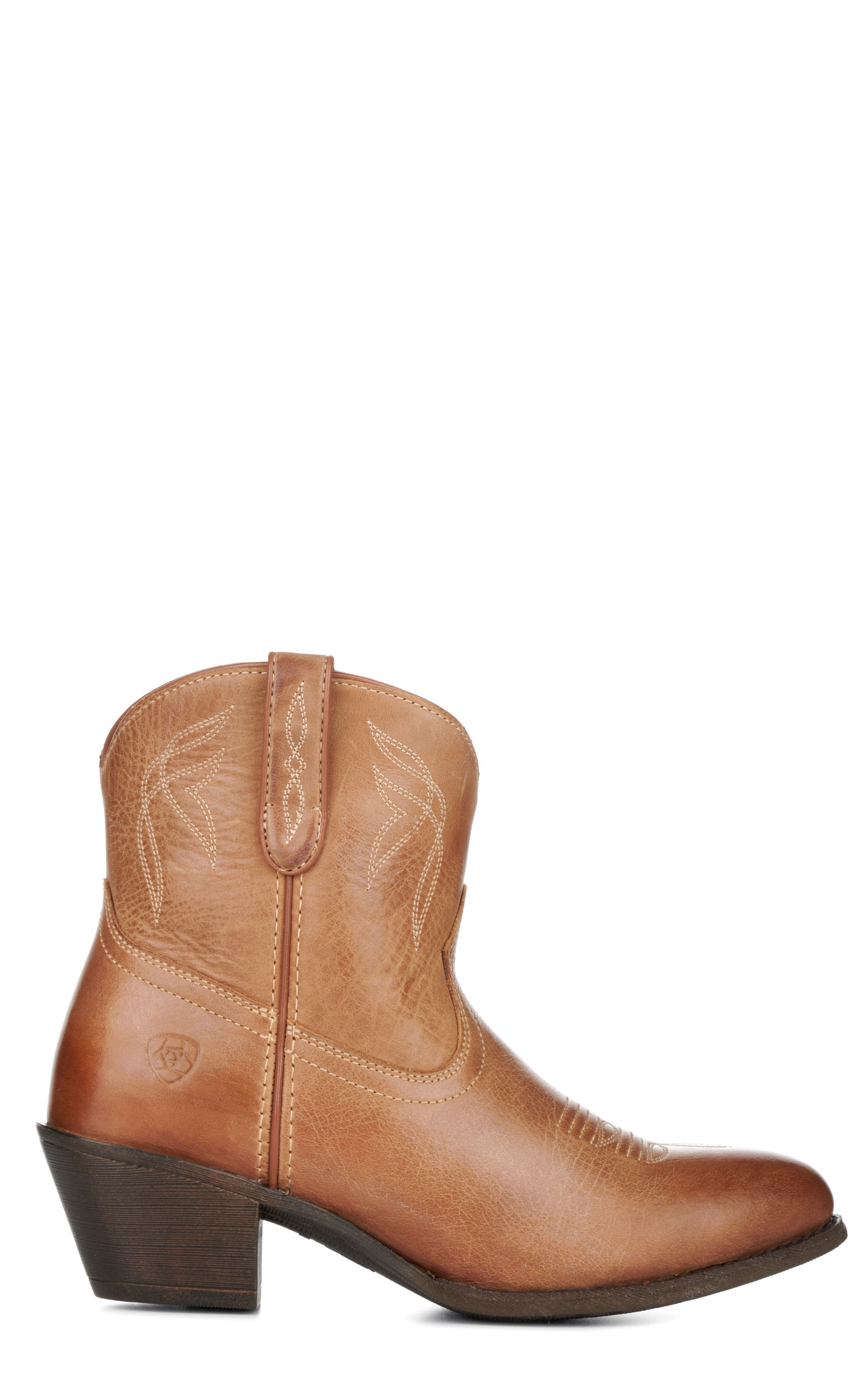 Ariat Women's Darlin Burnt Sugar Leather Round Toe Western Booties - Image 1