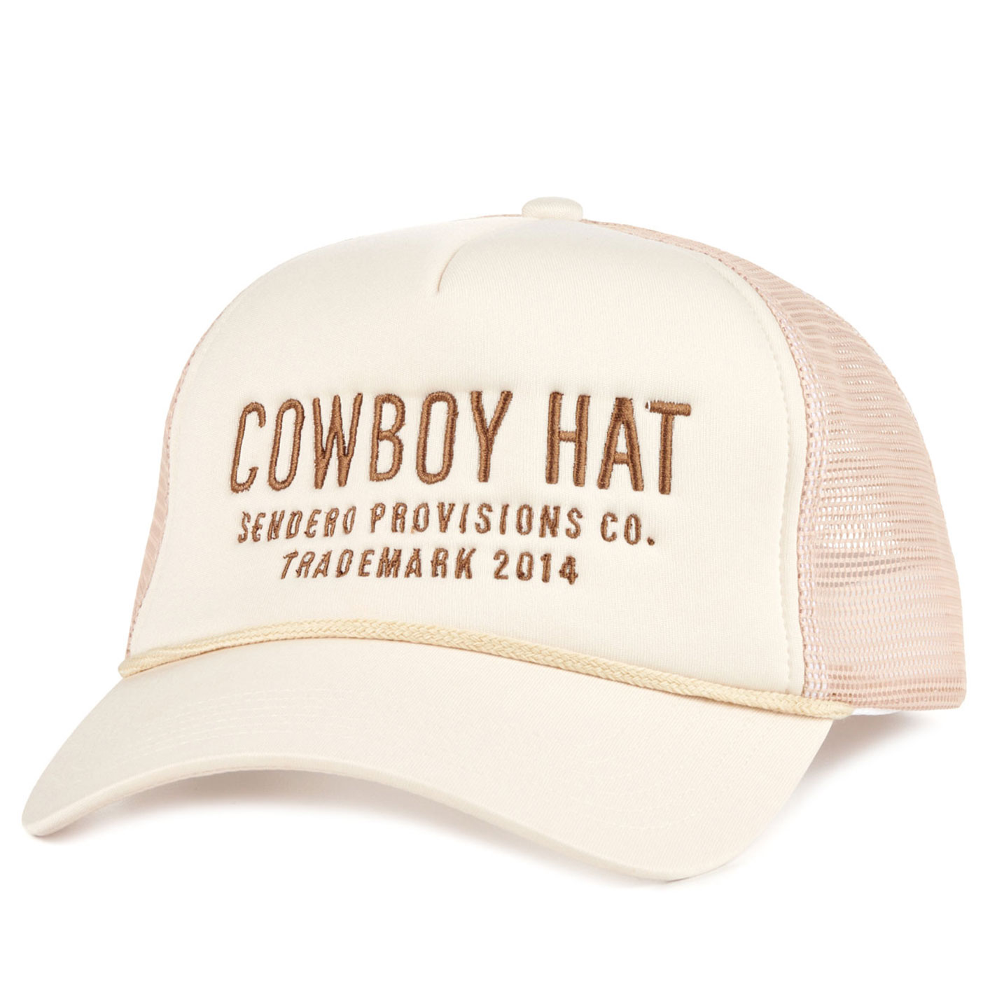 Sendero Provisions Co. Cream & Brown Cowboy Hat Rope Cap - Image 1