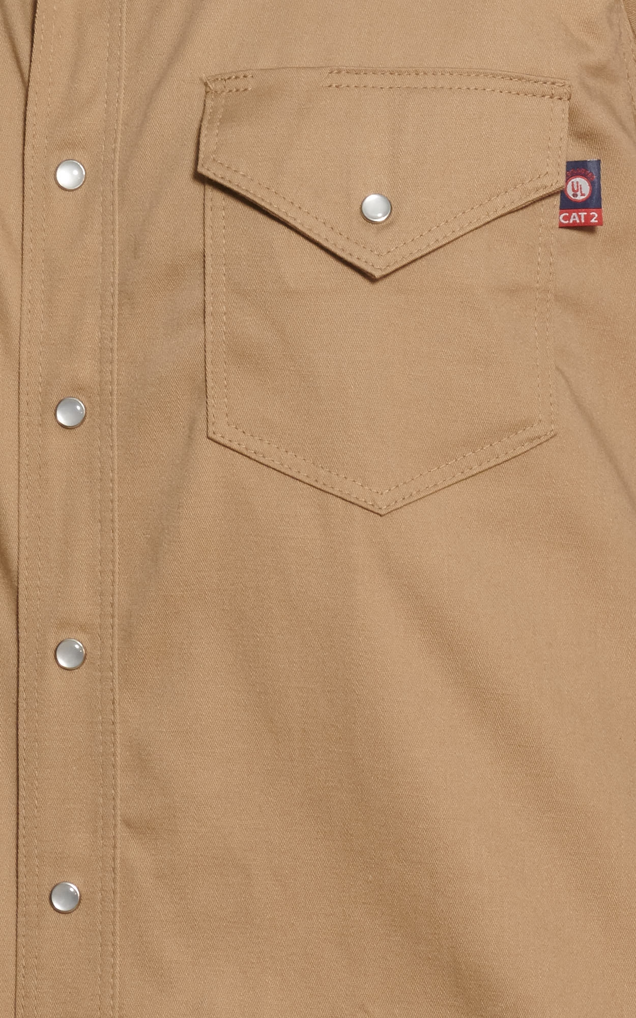 Lapco Khaki Flame Resistant Workshirt - Image 1